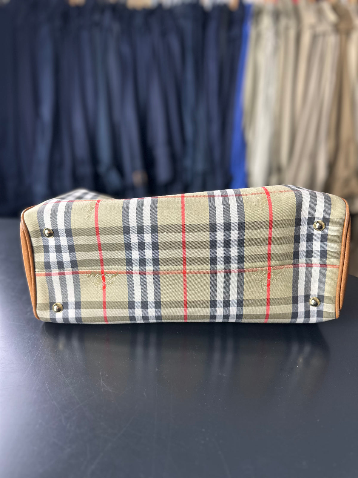 Vintage Burberry Nova Check Boston Bag