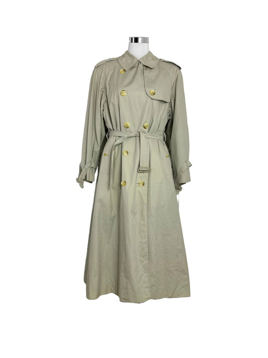 Vintage Burberry Trench Coat Size 14 L With Lining