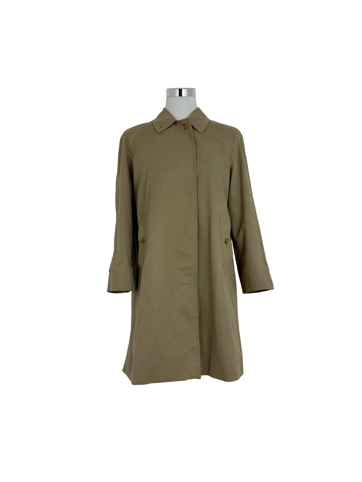 Vintage Burberry Car Coat Beige Size 8 XS