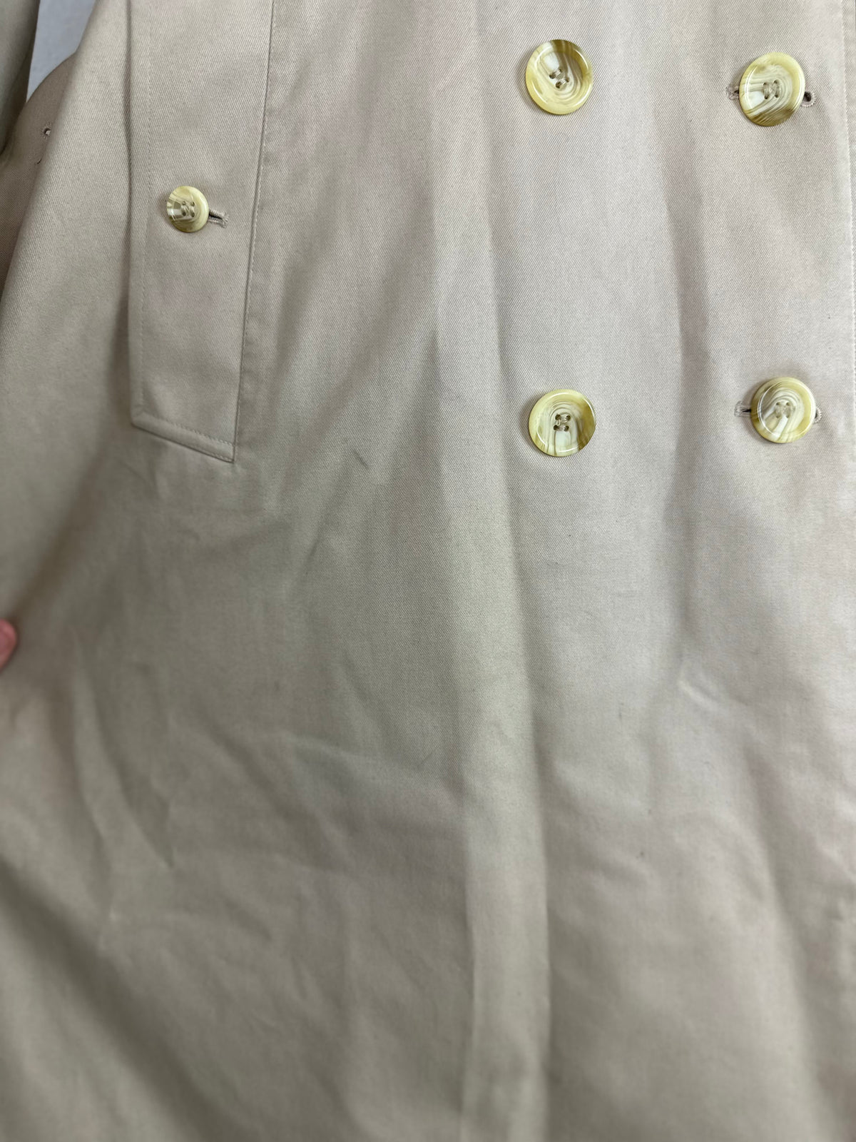 Vintage Burberry Trench Coat Creme Size 10 S