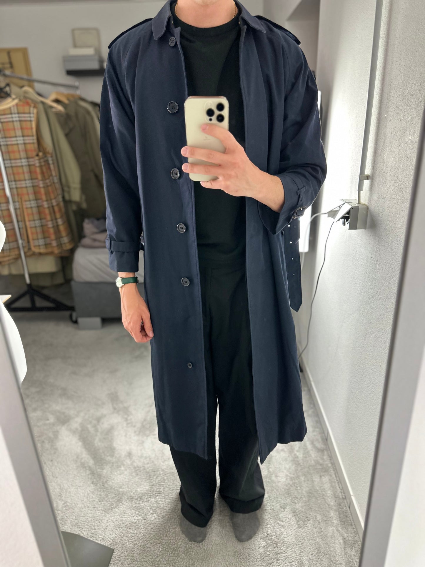 Vintage Burberry Trench Coat Size 12 M