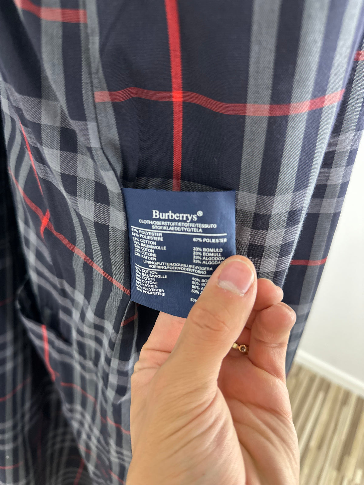 Vintage Burberry Car Coat Navy Size 56 XL