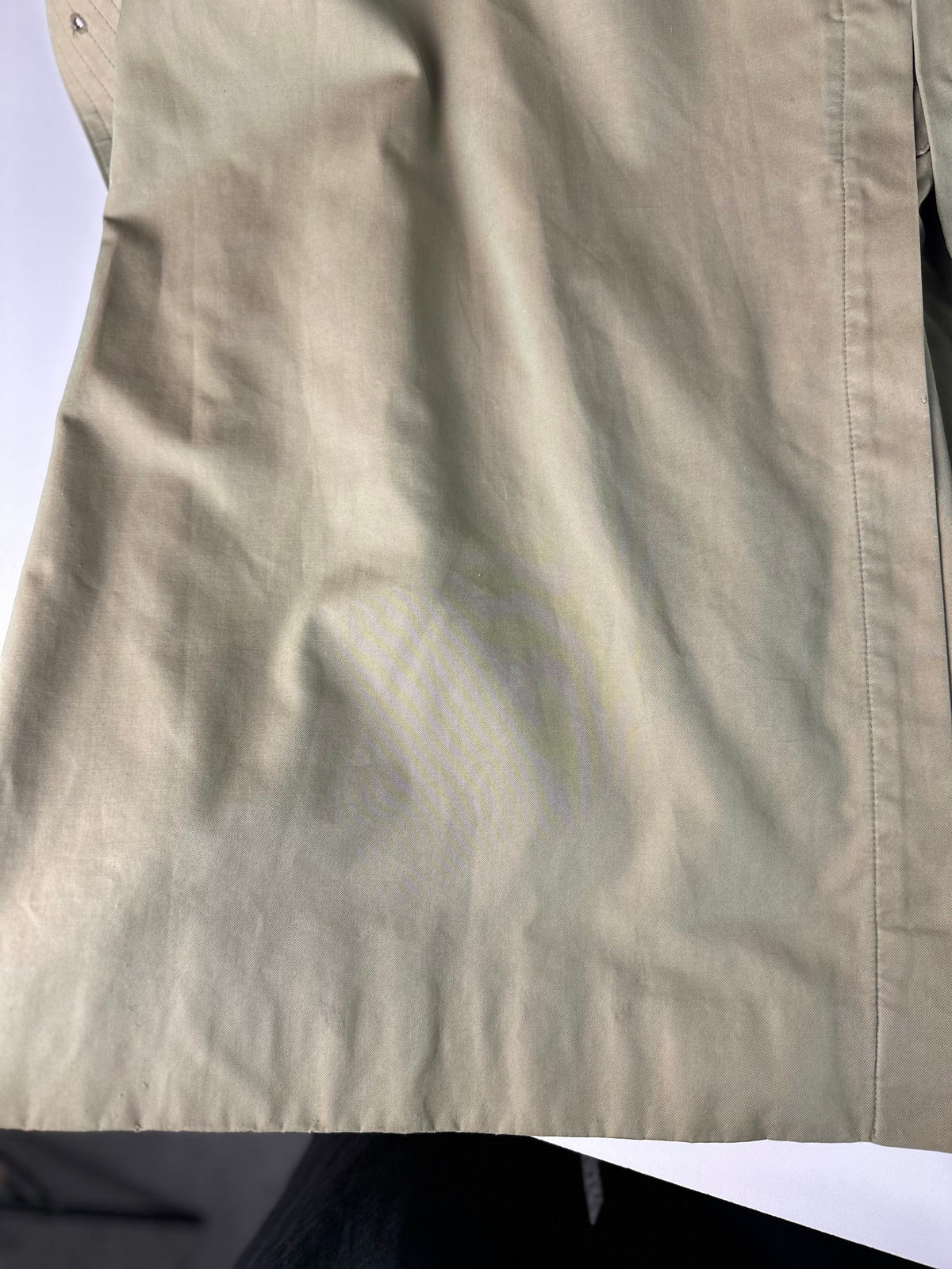 Vintage Burberry Trench Coat Khaki Size 48 M With Lining