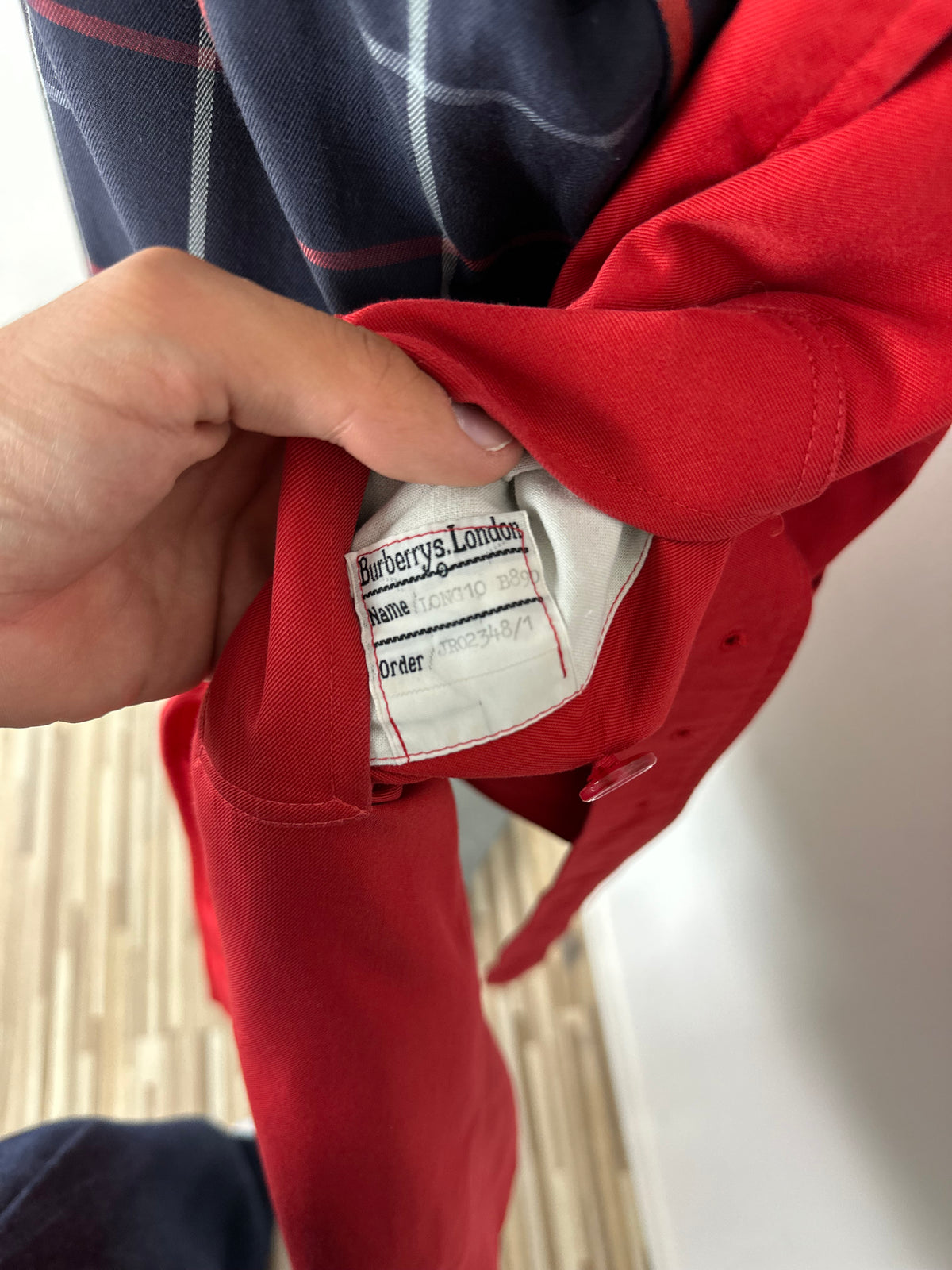 Vintage Burberry Trench Coat Red Size 12 M