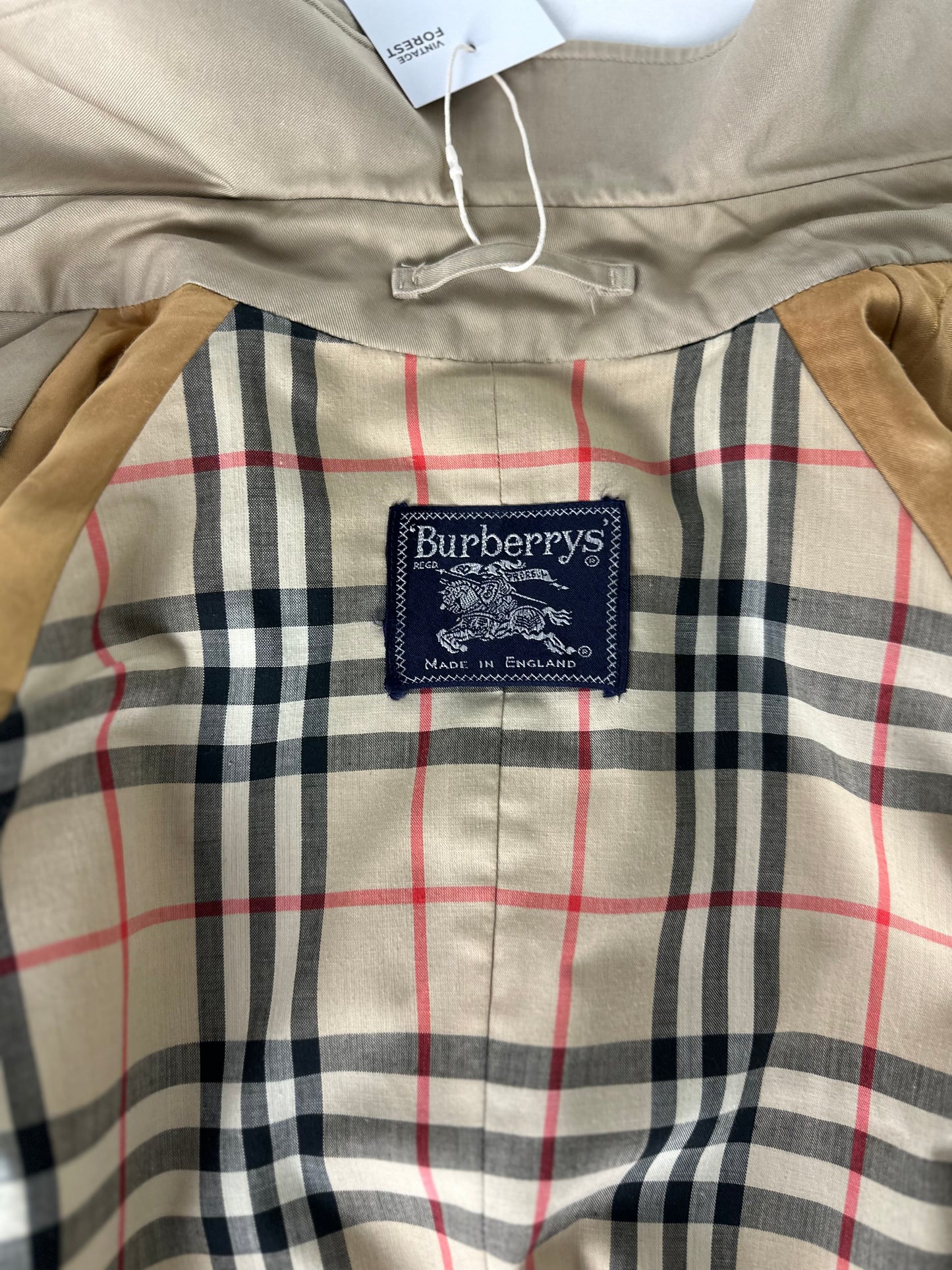 Vintage Burberry Trench Coat Beige Size 8 XS