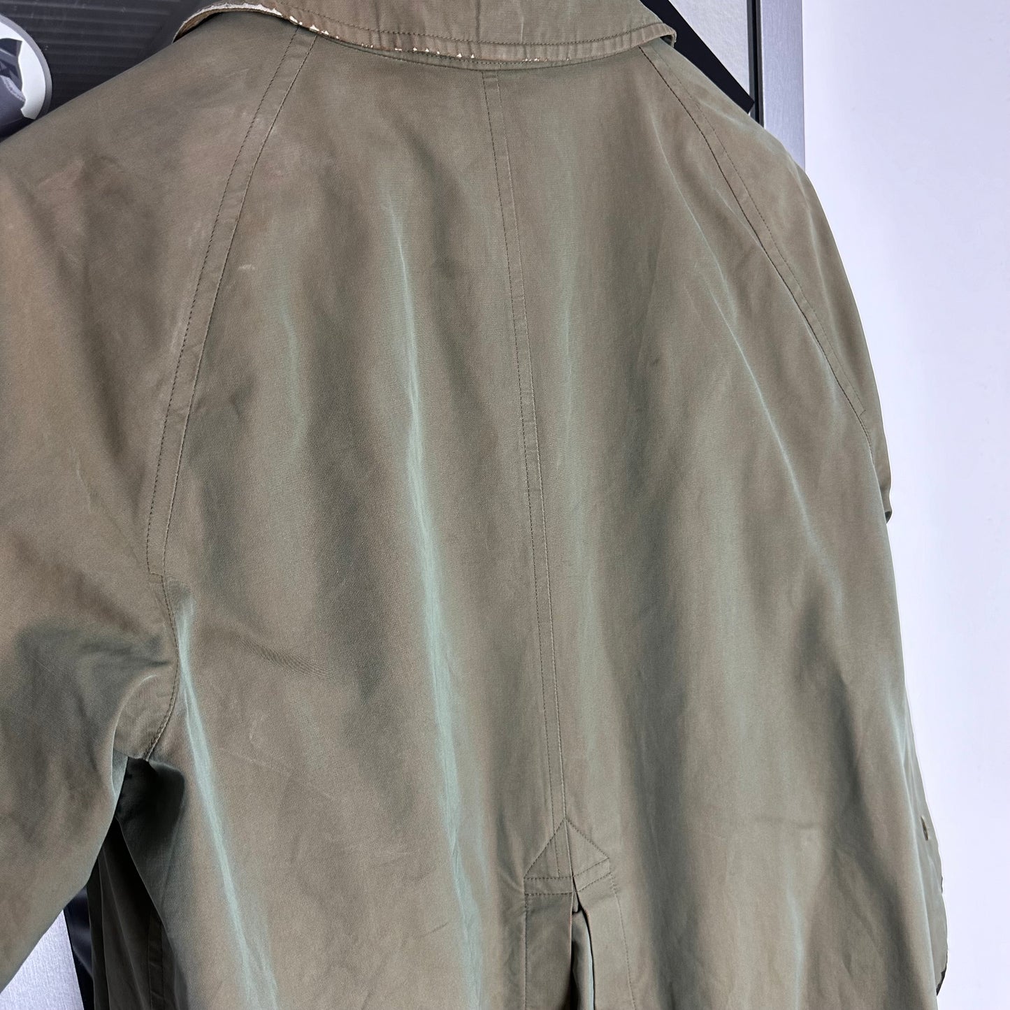 Vintage Burberry Trench Coat Khaki Size 12 M