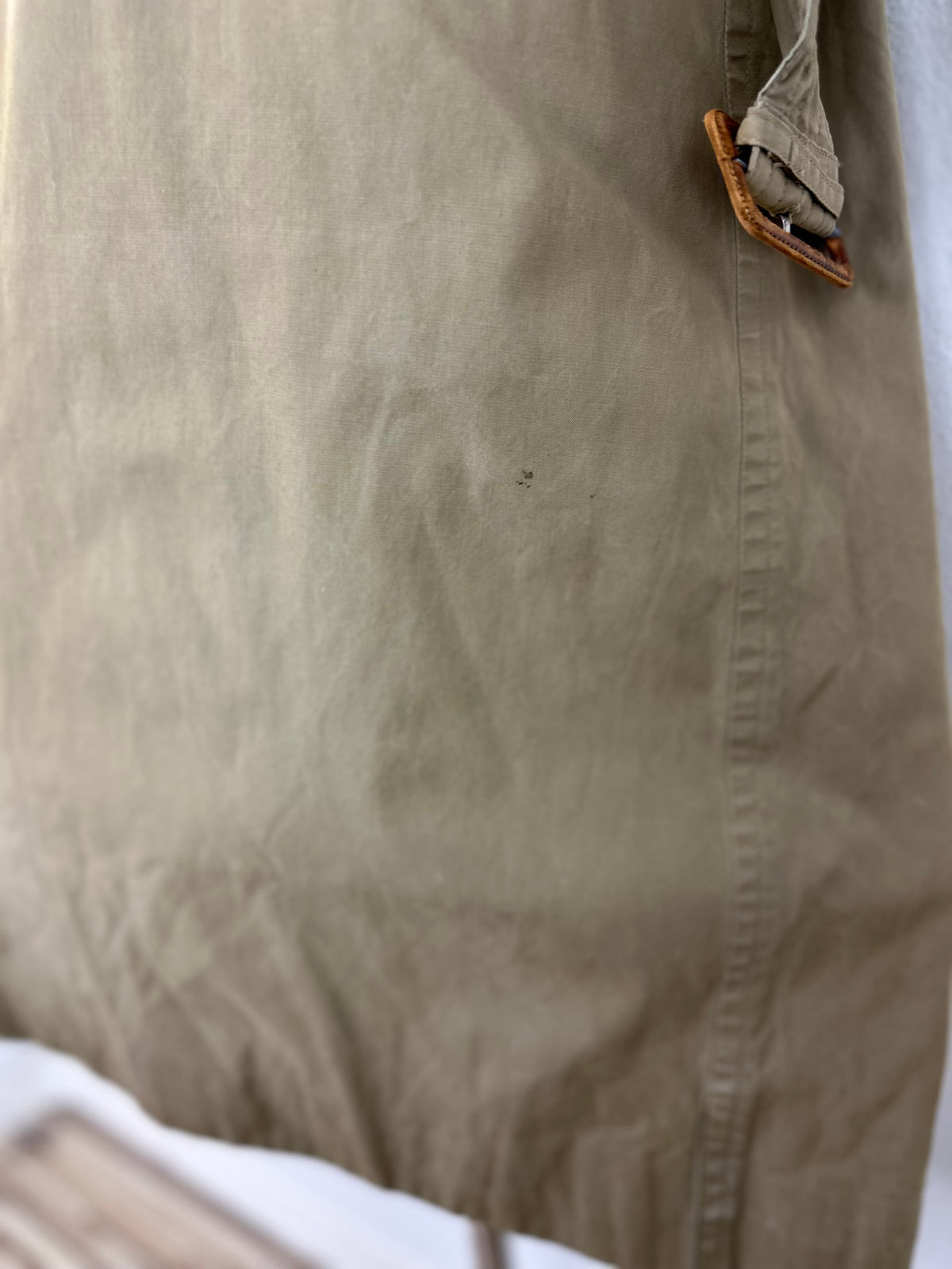 Vintage Burberry Trench Coat Oliv Size 52 L With Lining