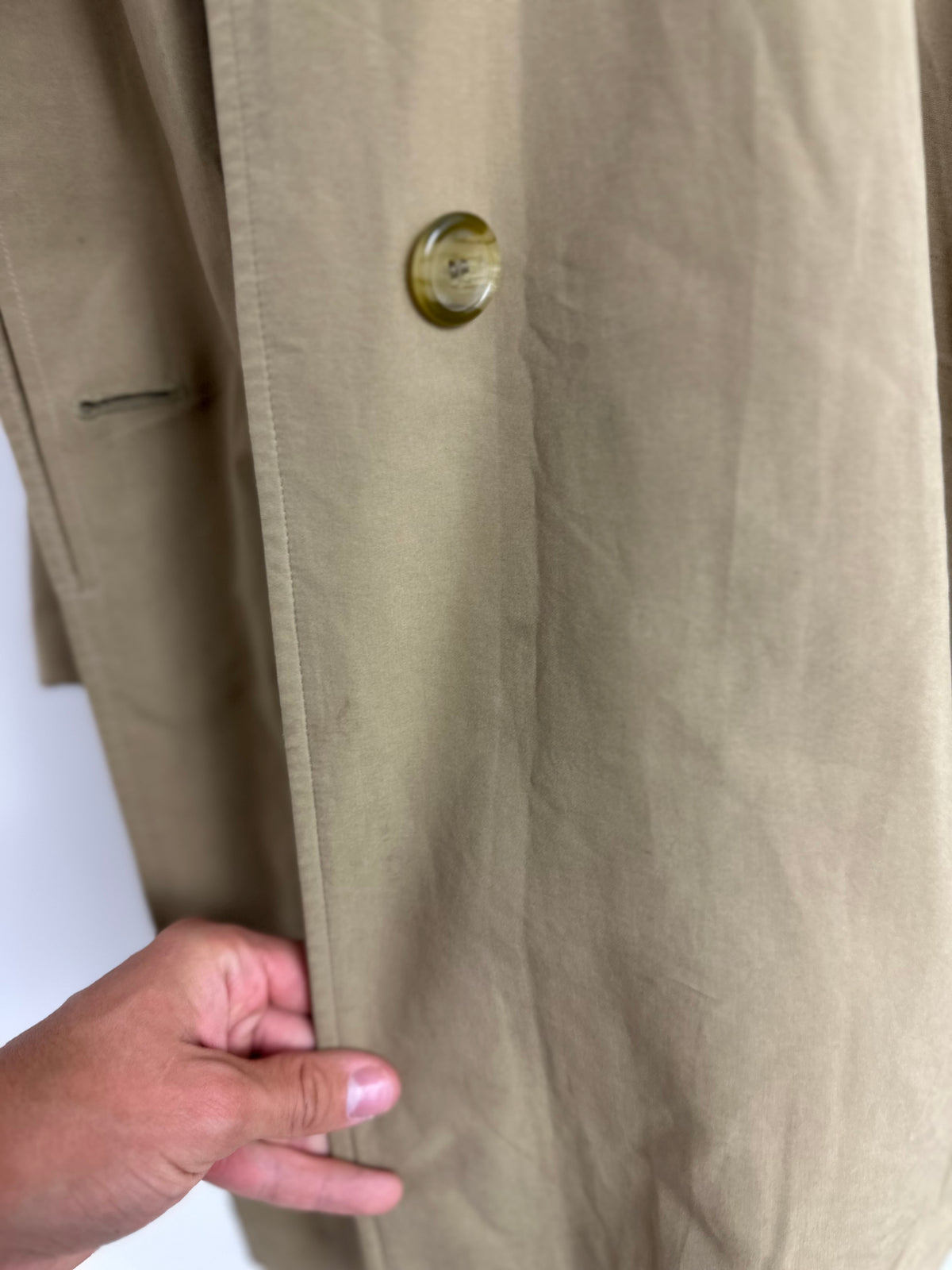 Vintage Burberry Car Coat Beige Size 14 L