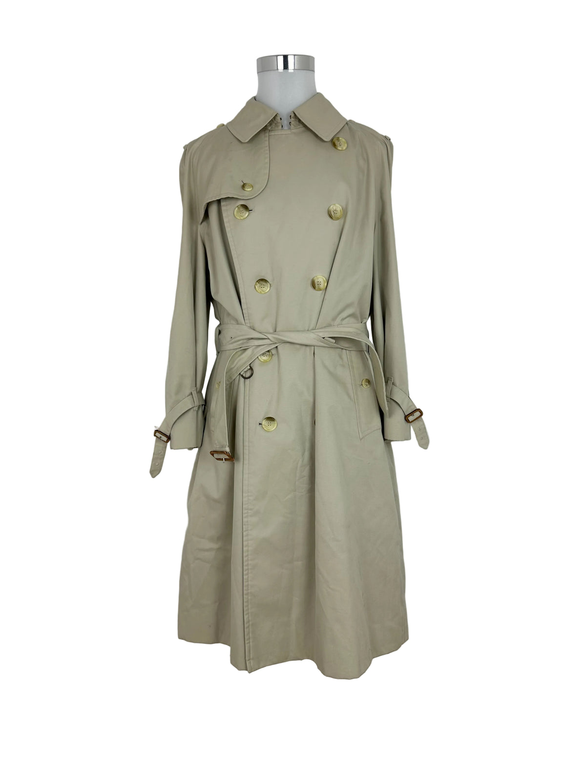 Vintage Burberry Trench Coat Creme Size 58 XXL