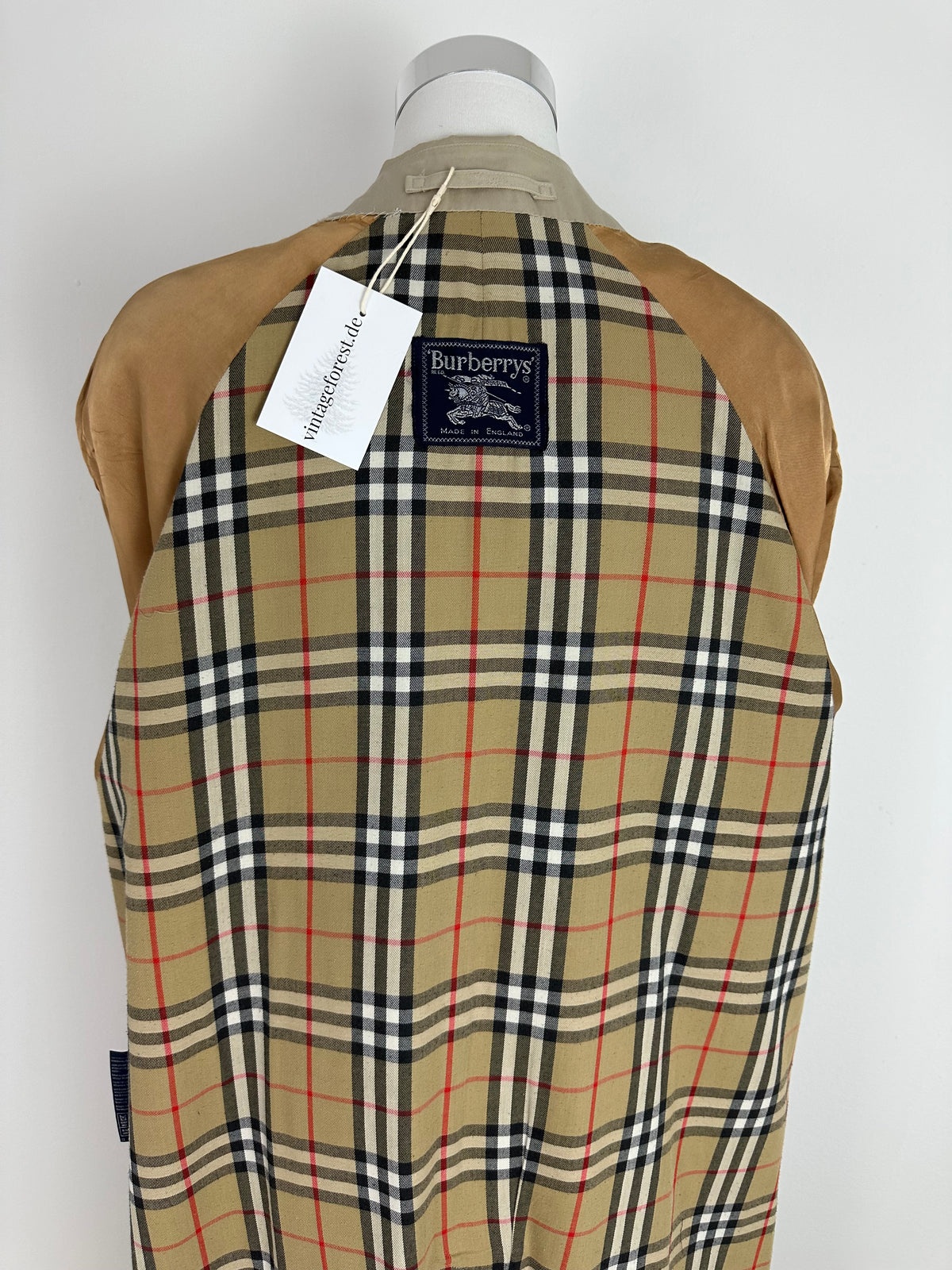 Vintage Burberry Car Coat Creme Size 16 XL