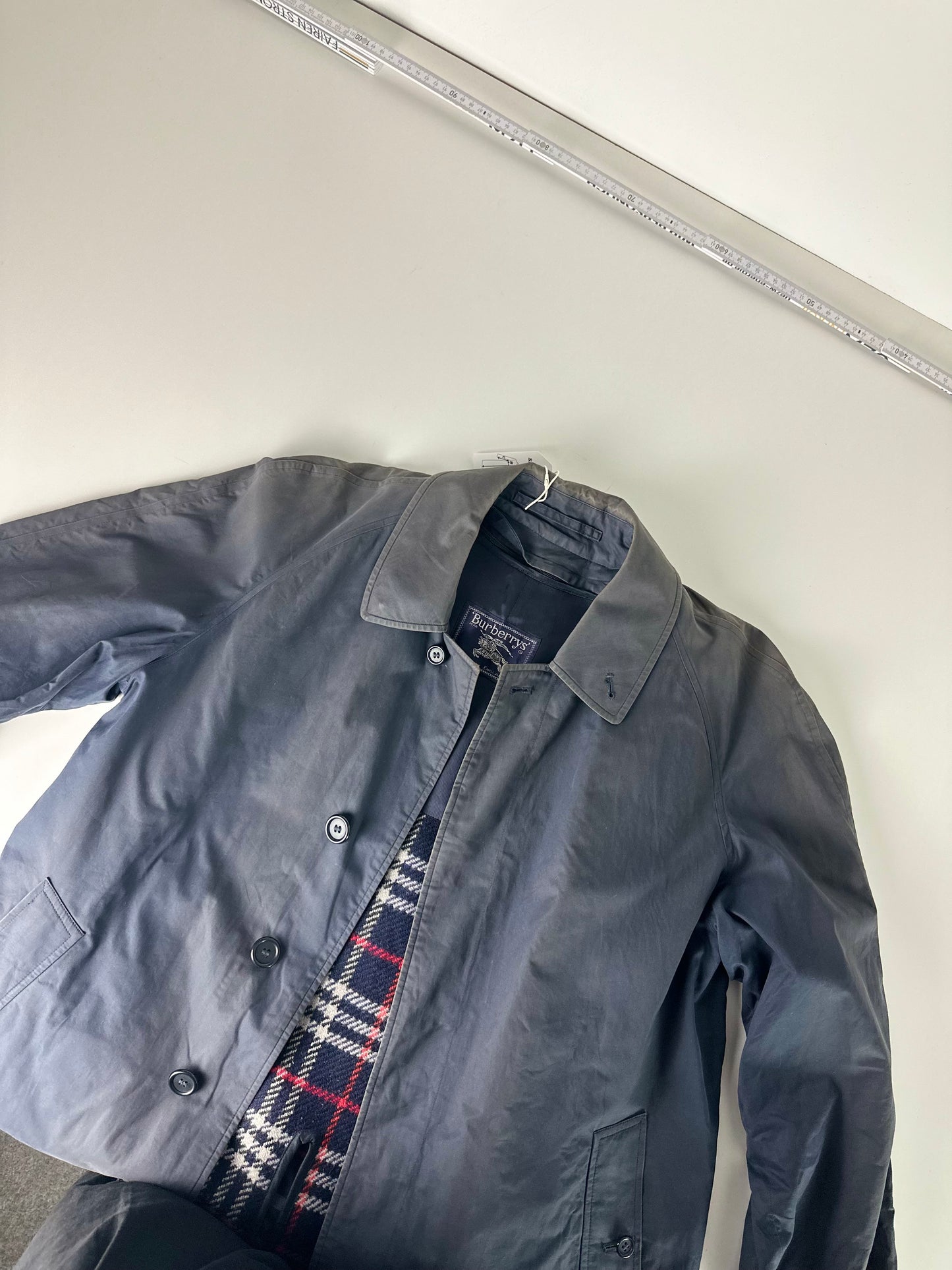 Vintage Burberry Car Coat Size 48 M With Lining