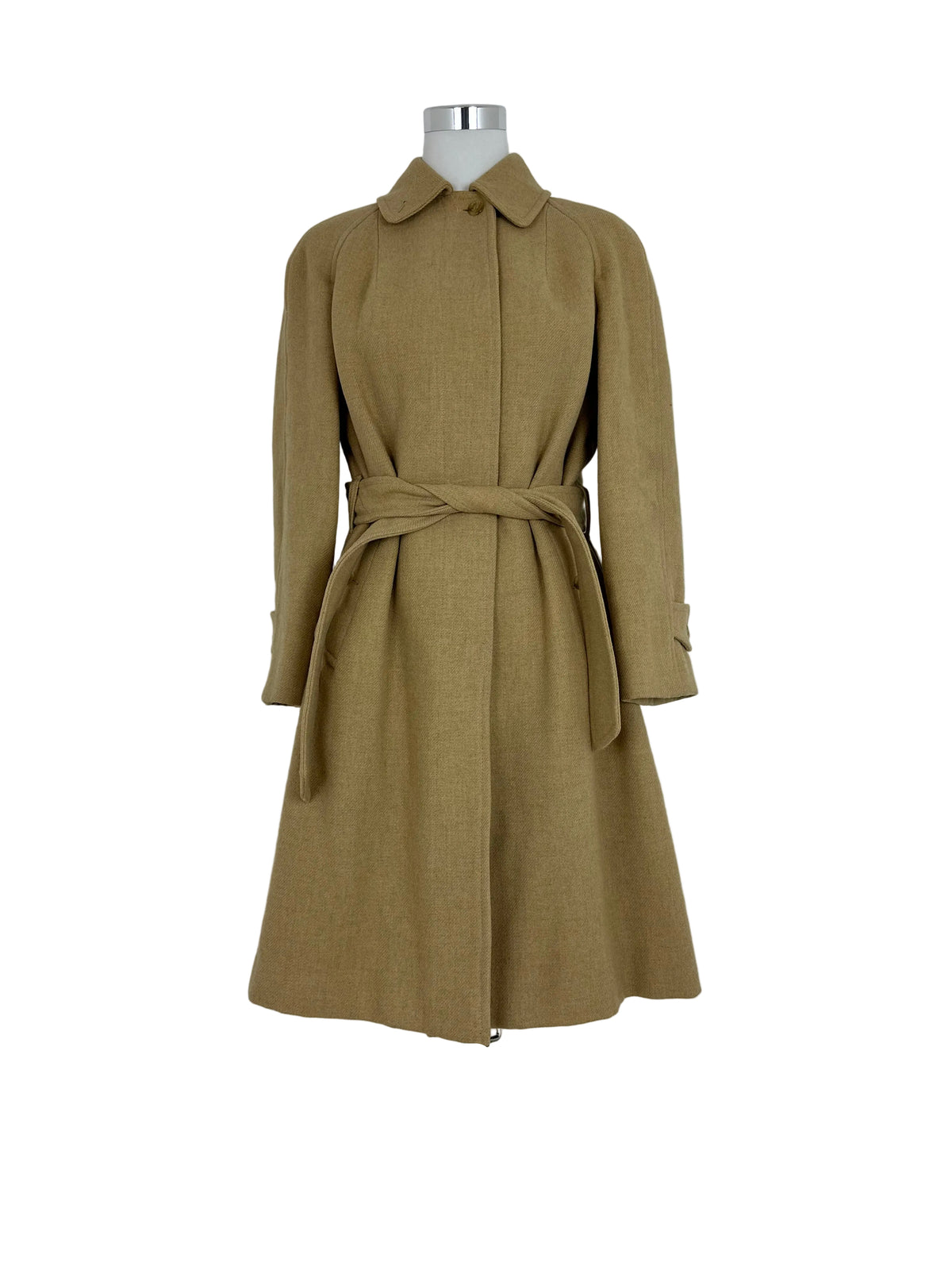 Vintage Burberry Wool Coat Beige Size 10 S