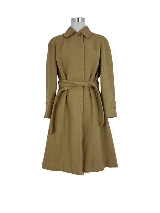 Vintage Burberry Wool Coat Beige Size 10 S