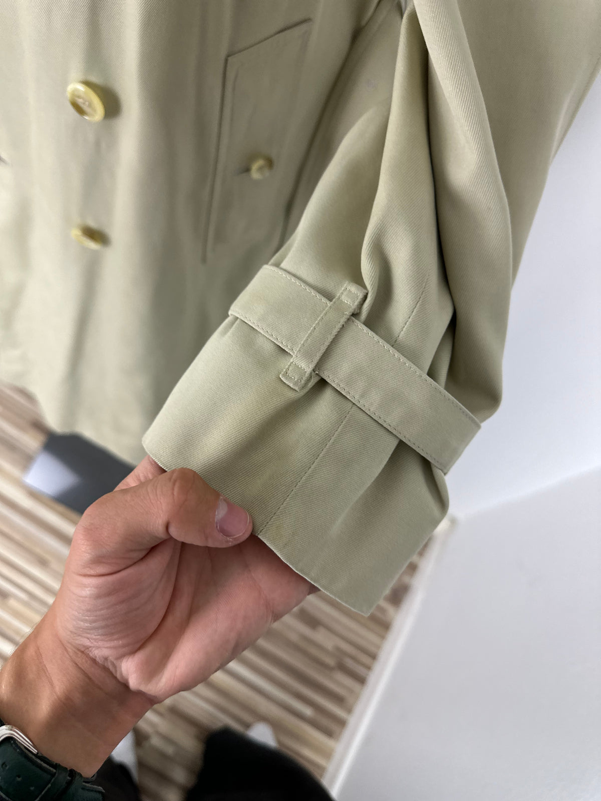 Vintage Burberry Trench Coat Creme Size 50 L
