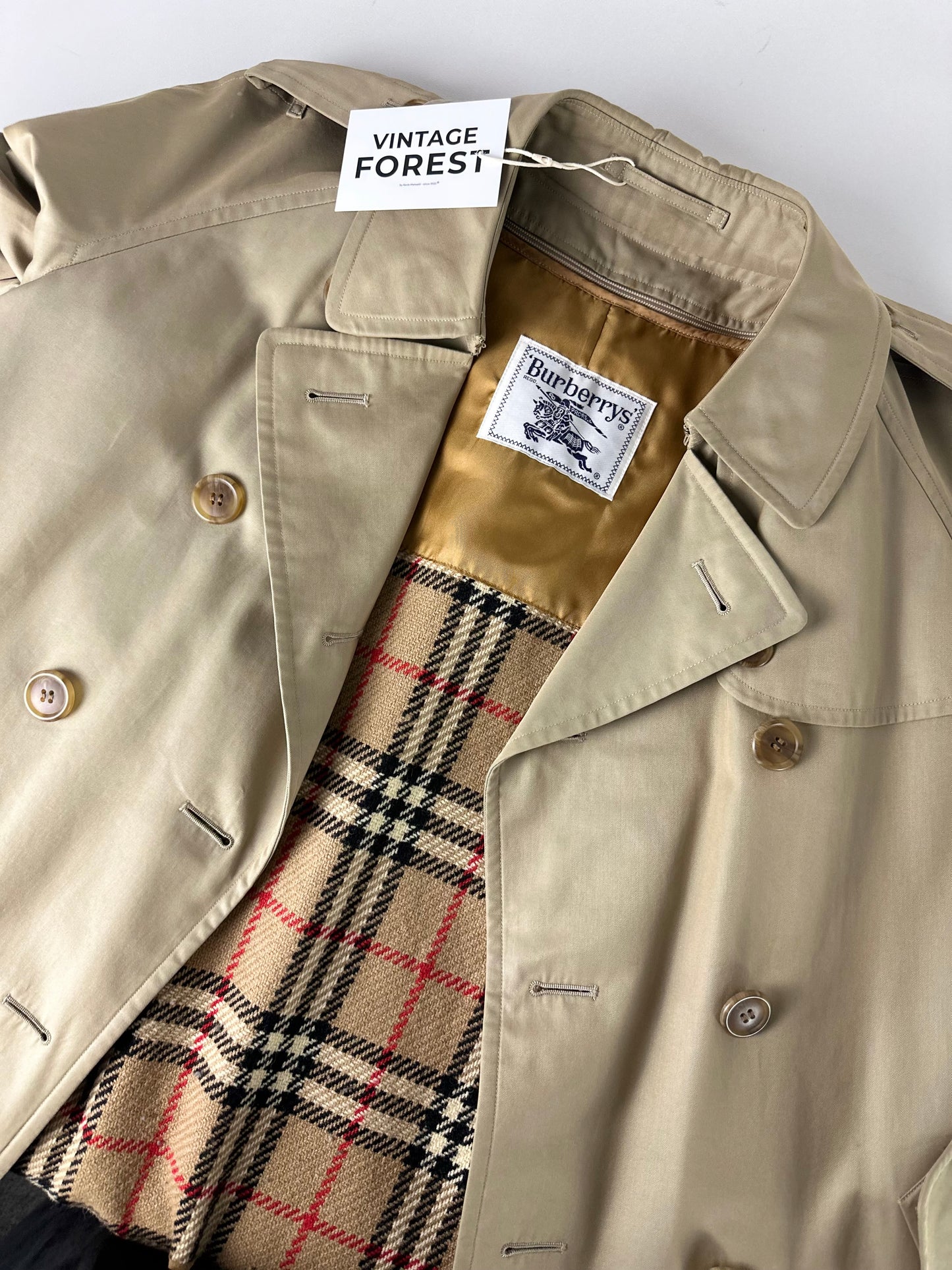 Vintage Burberry Trench Coat Size 10 S With Lining