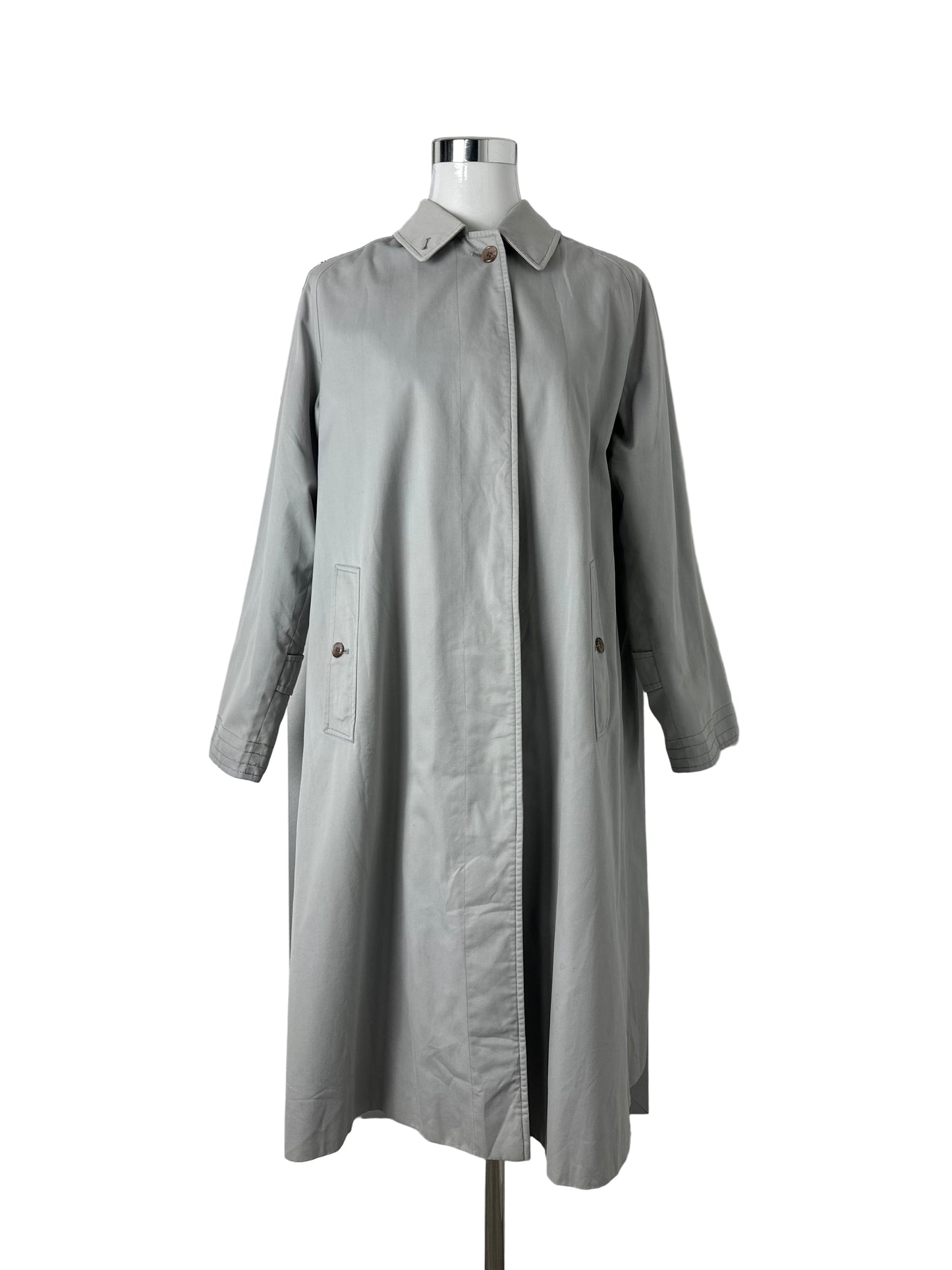 Vintage Burberry Car Coat Grey Size 14 L
