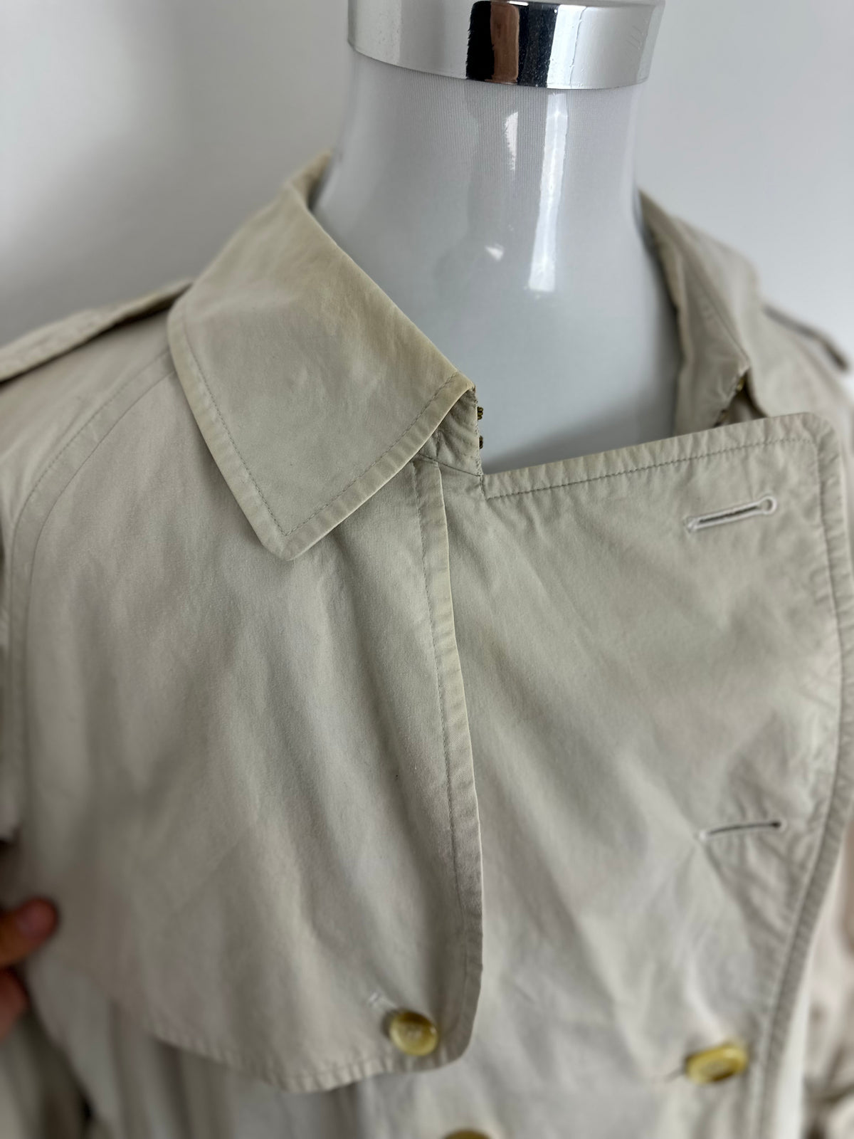 Vintage Burberry Trench Coat White Size 58 XXL