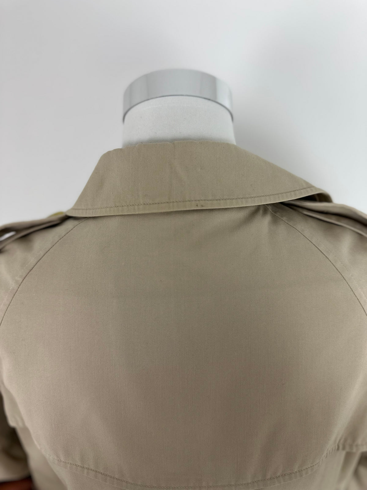 Vintage Burberry Trench Coat Creme Size 8 XS