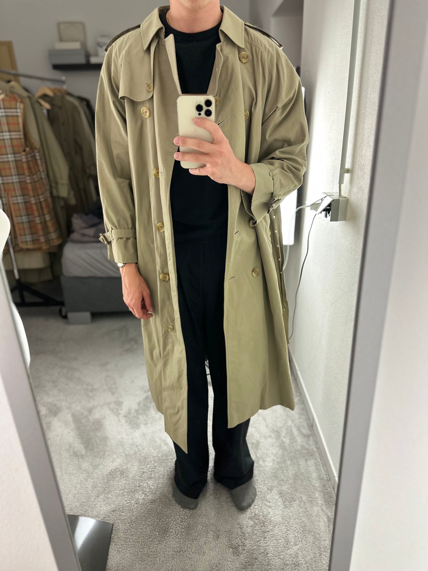 Vintage Burberry Trench Coat Size 16 XL
