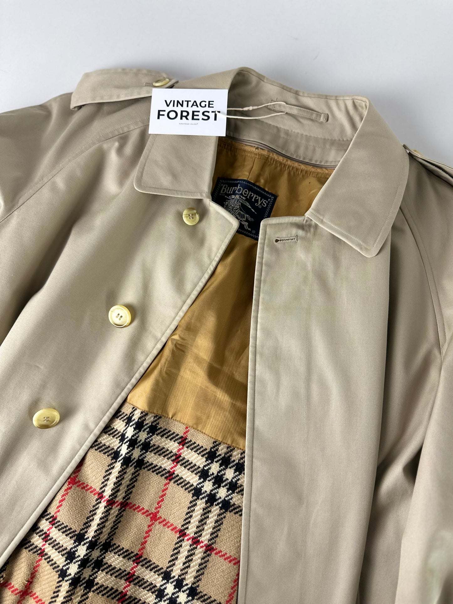 Vintage Burberry Trench Coat Size 50 L With Lining