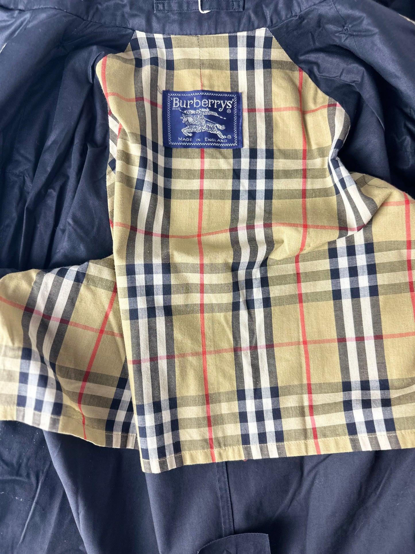 Vintage Burberry Trench Coat Black Size 14 L