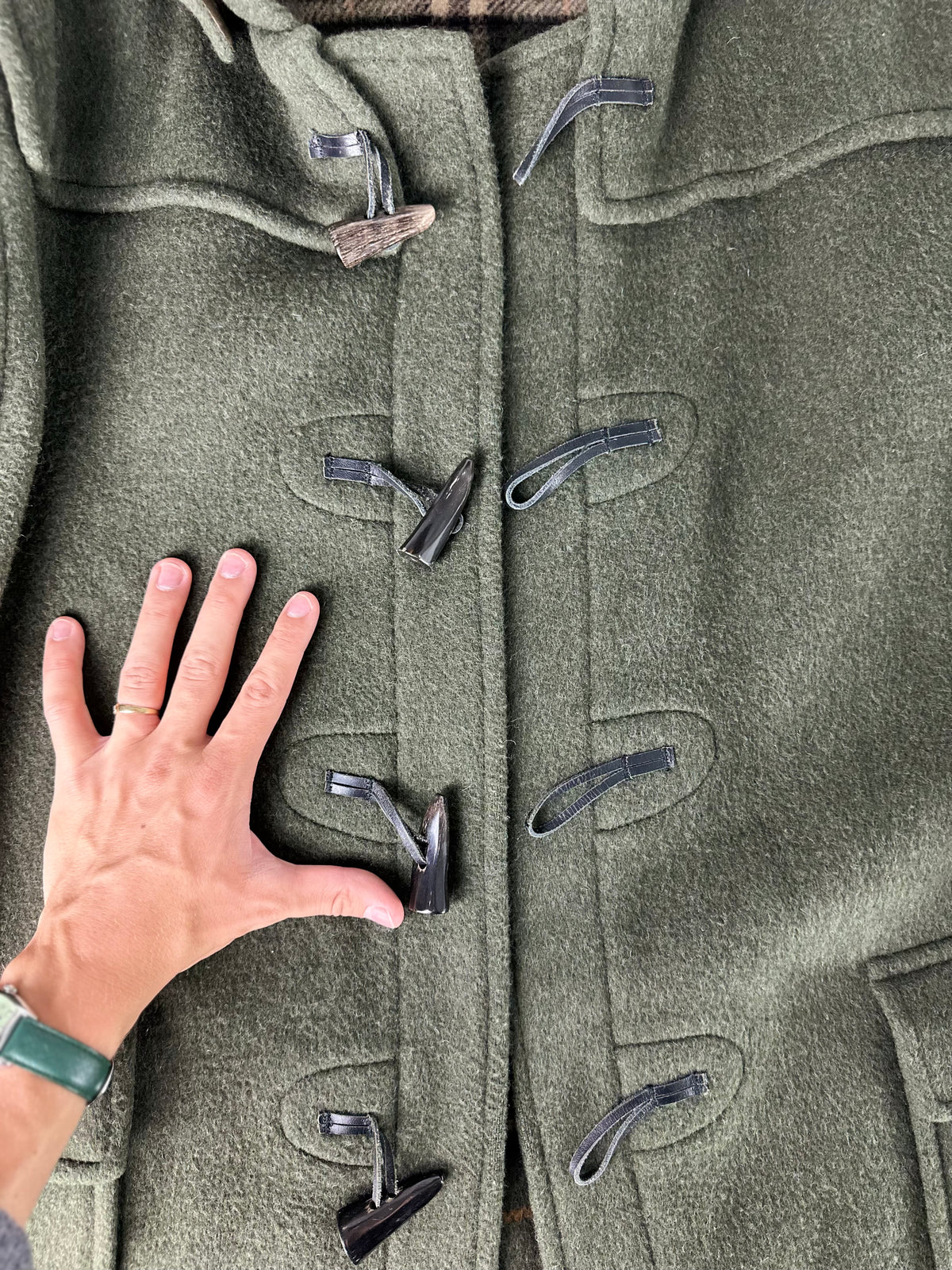 Vintage Burberry Duffle Coat Khaki Size 58 XXL