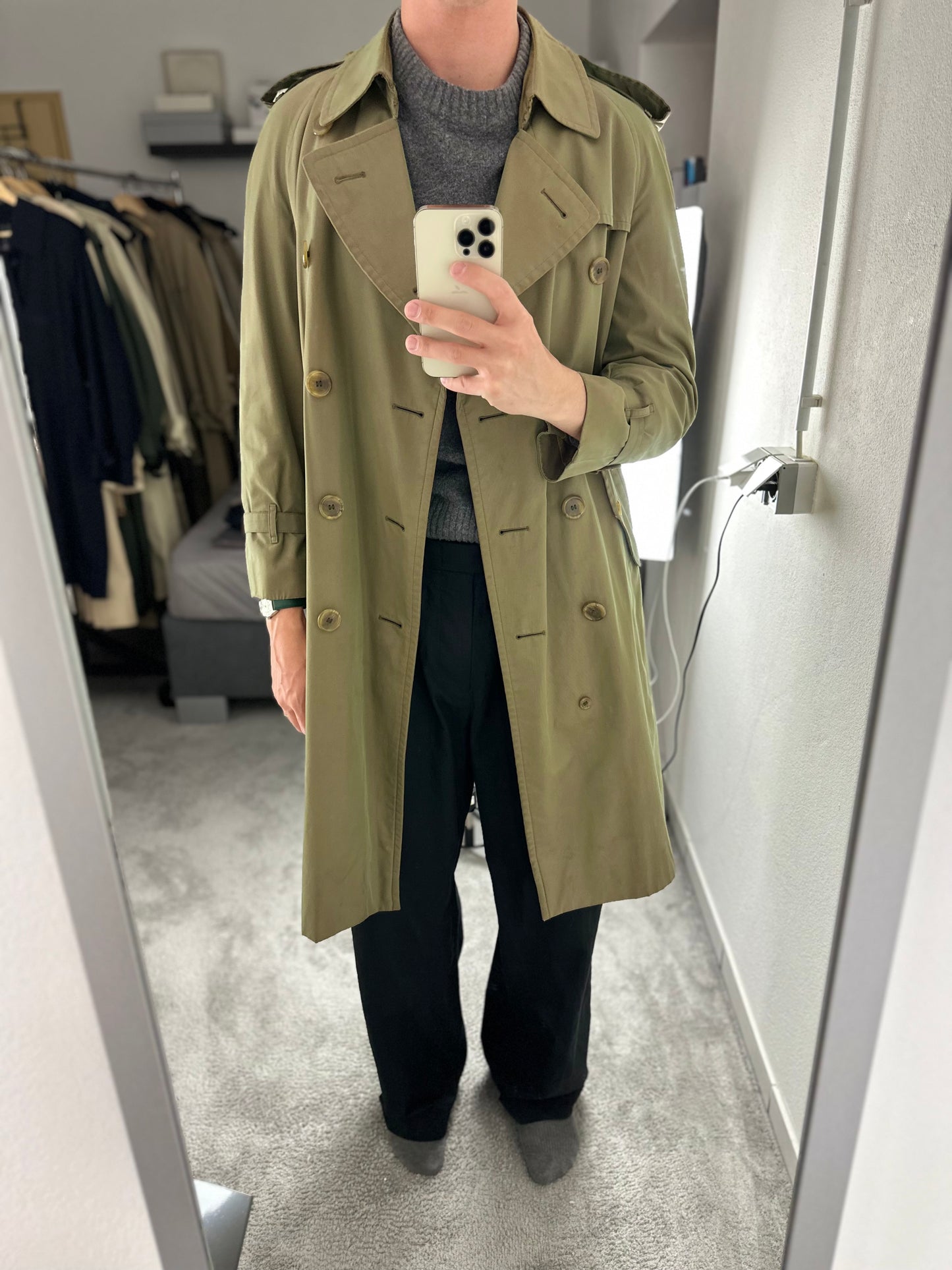 Vintage Burberry Trench Coat Size 46 S