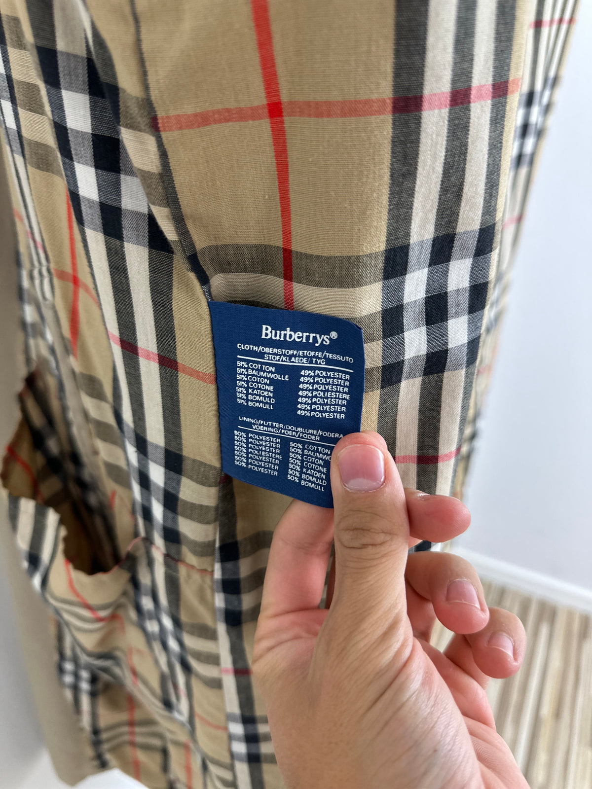 Vintage Burberry Car Coat Beige Size 52 L