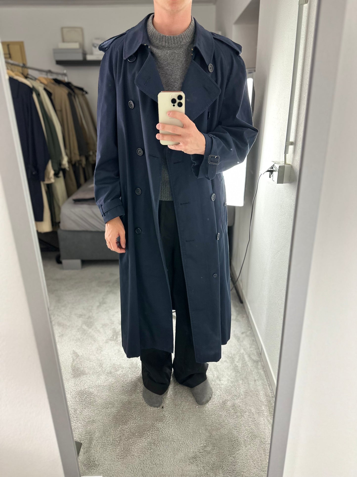 Vintage Burberry Trench Coat Size 58 XXL