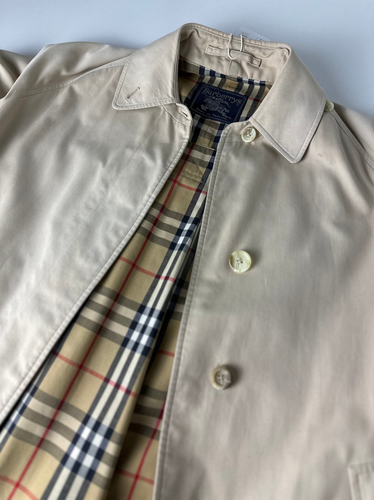 Vintage Burberry Trench Coat Creme Size 10 S