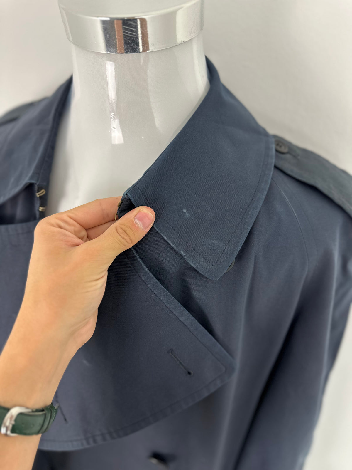 Vintage Burberry Trench Coat Navy Size 50 L
