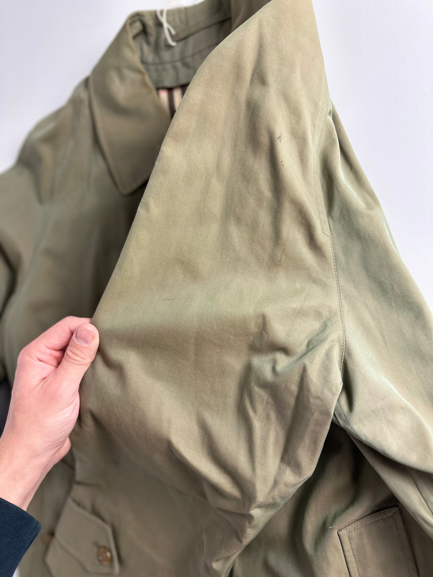 Vintage Burberry Car Coat Khaki Size 46 S