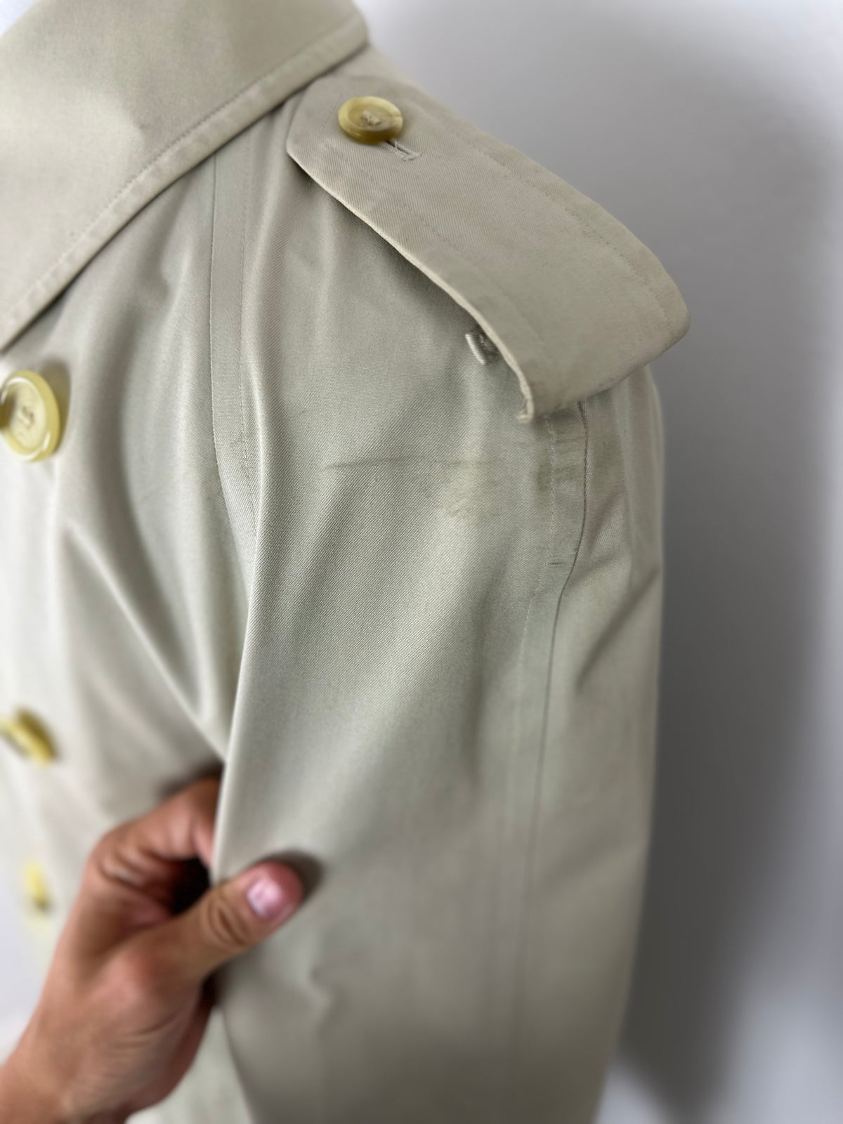 Vintage Burberry Trench Coat Creme Size 50 L