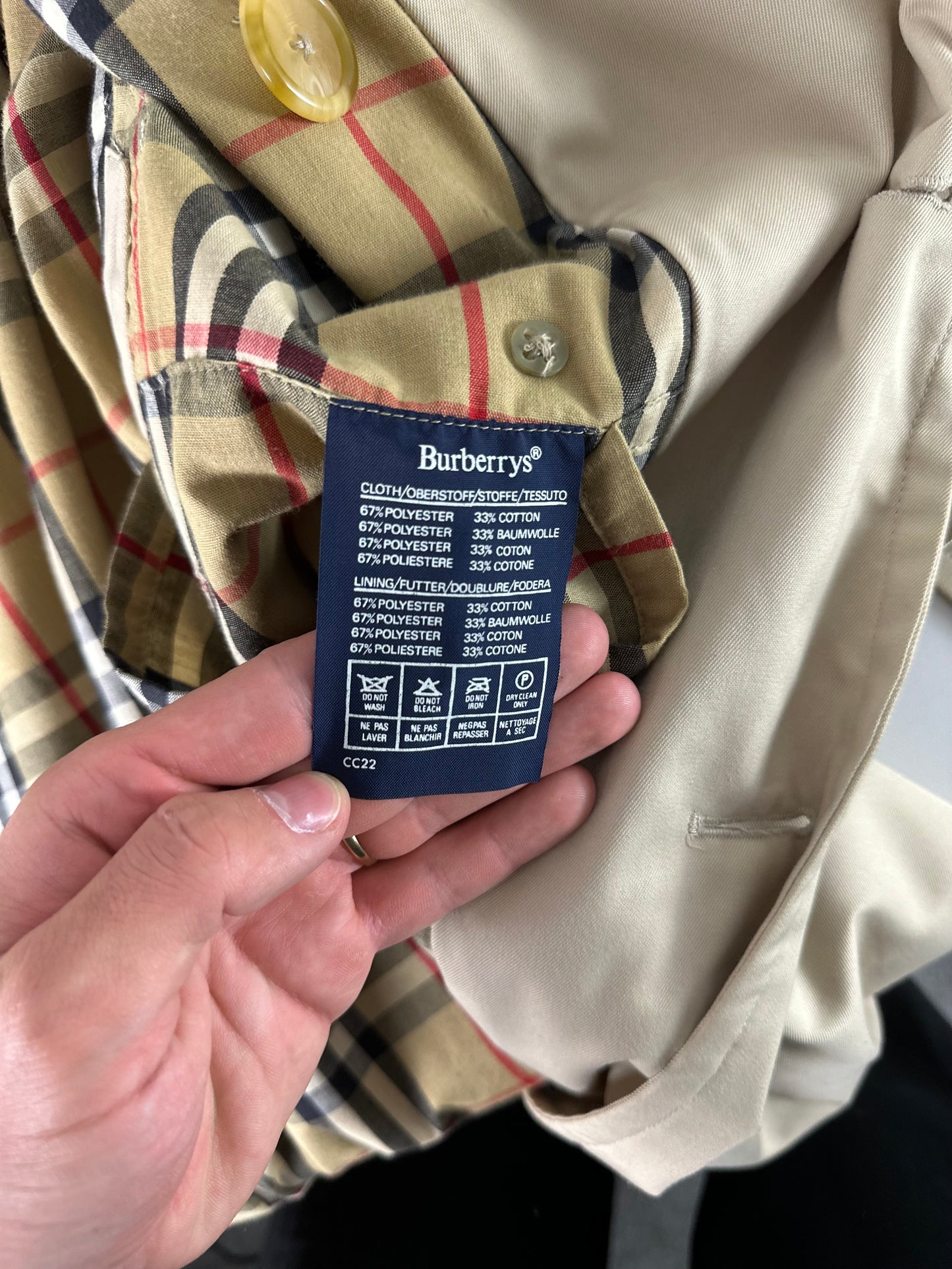 Vintage Burberry Trench Coat Size 56 XL