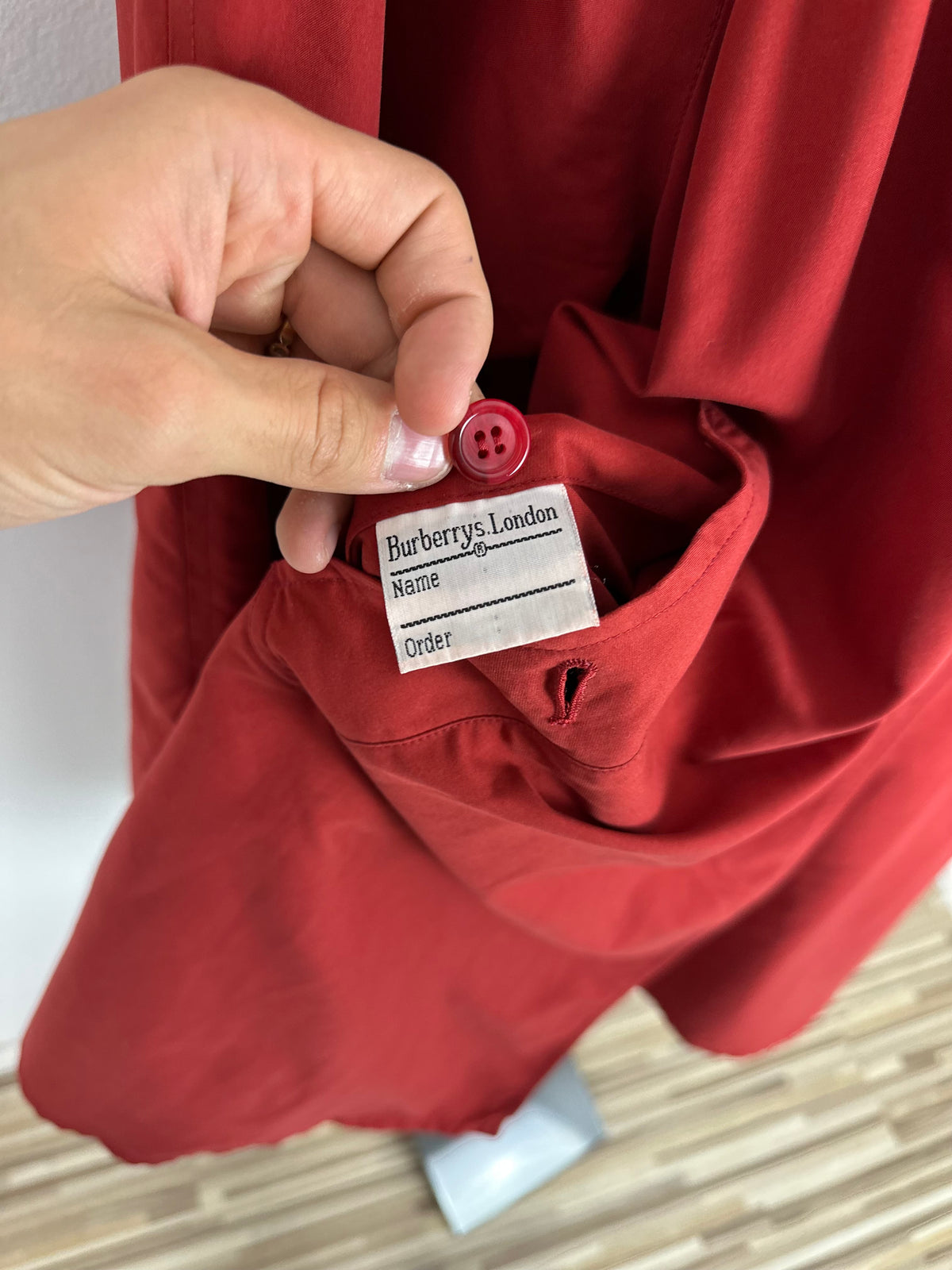 Vintage Burberry Trench Coat Red Size 14 L