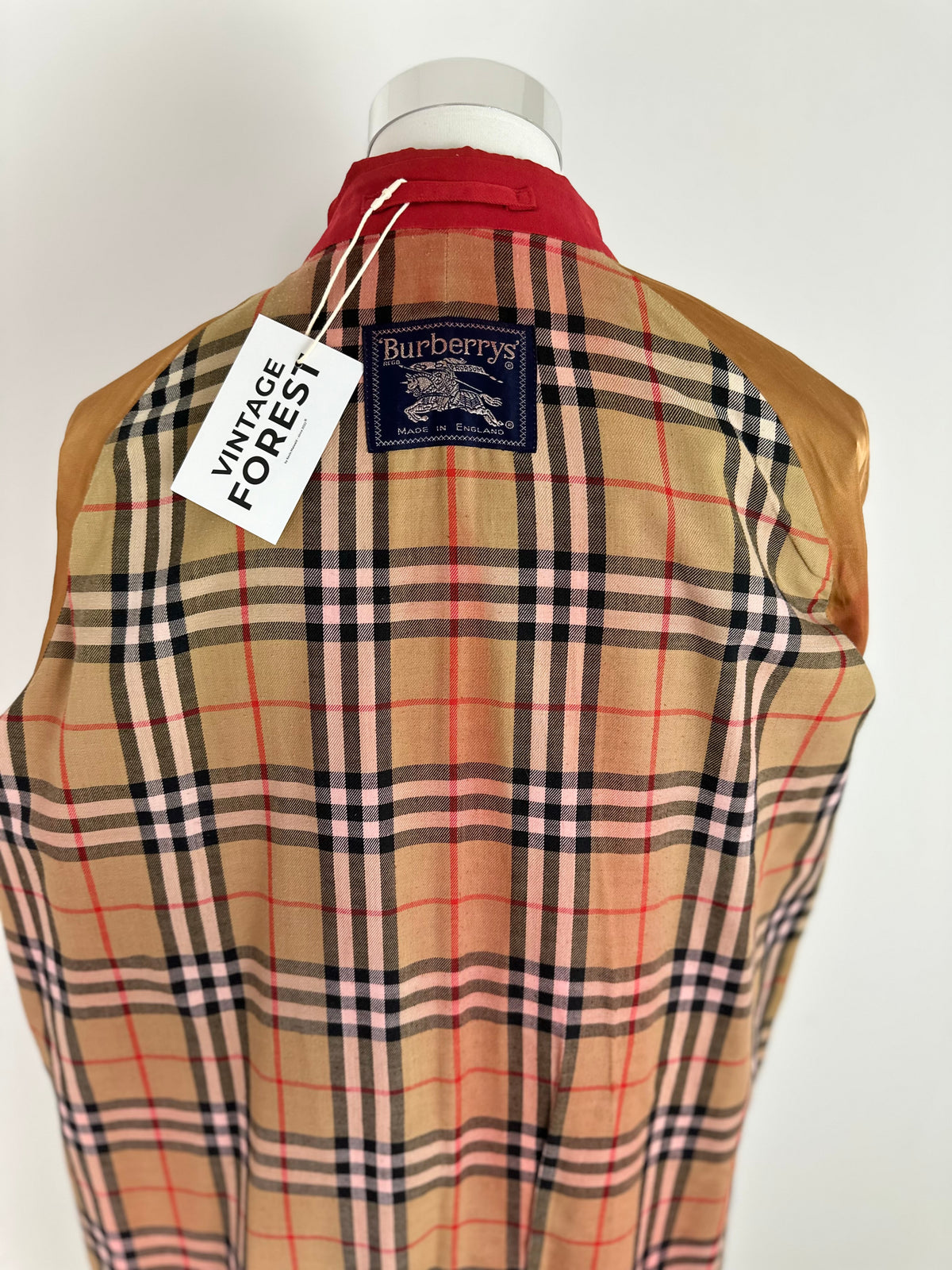 Vintage Burberry Trench Coat Red Size 14 L