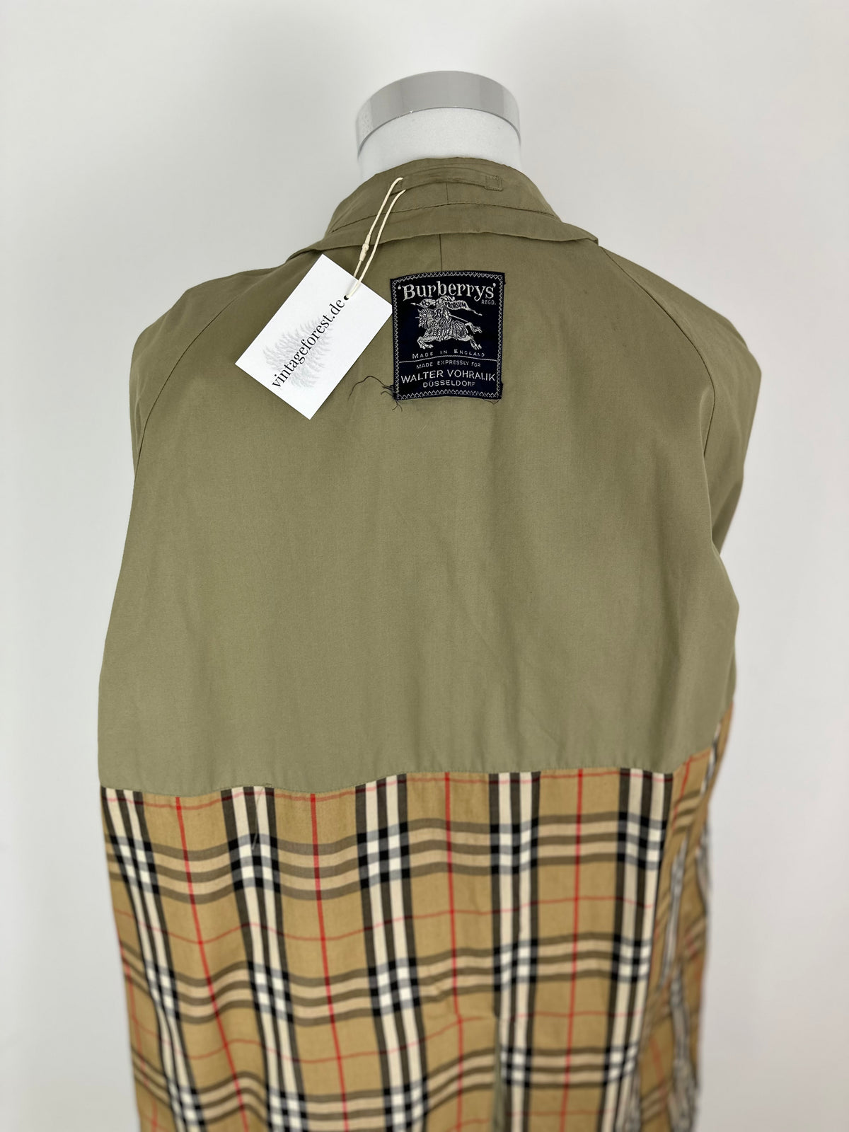 Vintage Burberry Car Coat Oliv Size 58 XXL
