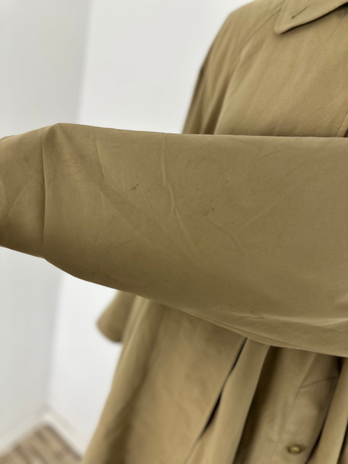 Vintage Burberry Car Coat Beige Size 14 L