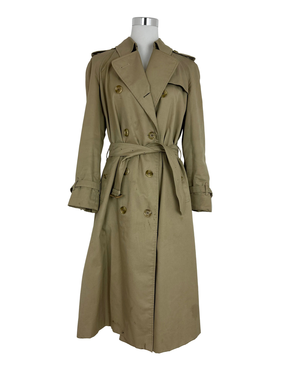 Vintage Burberry Trench Coat Beige Size 10 S