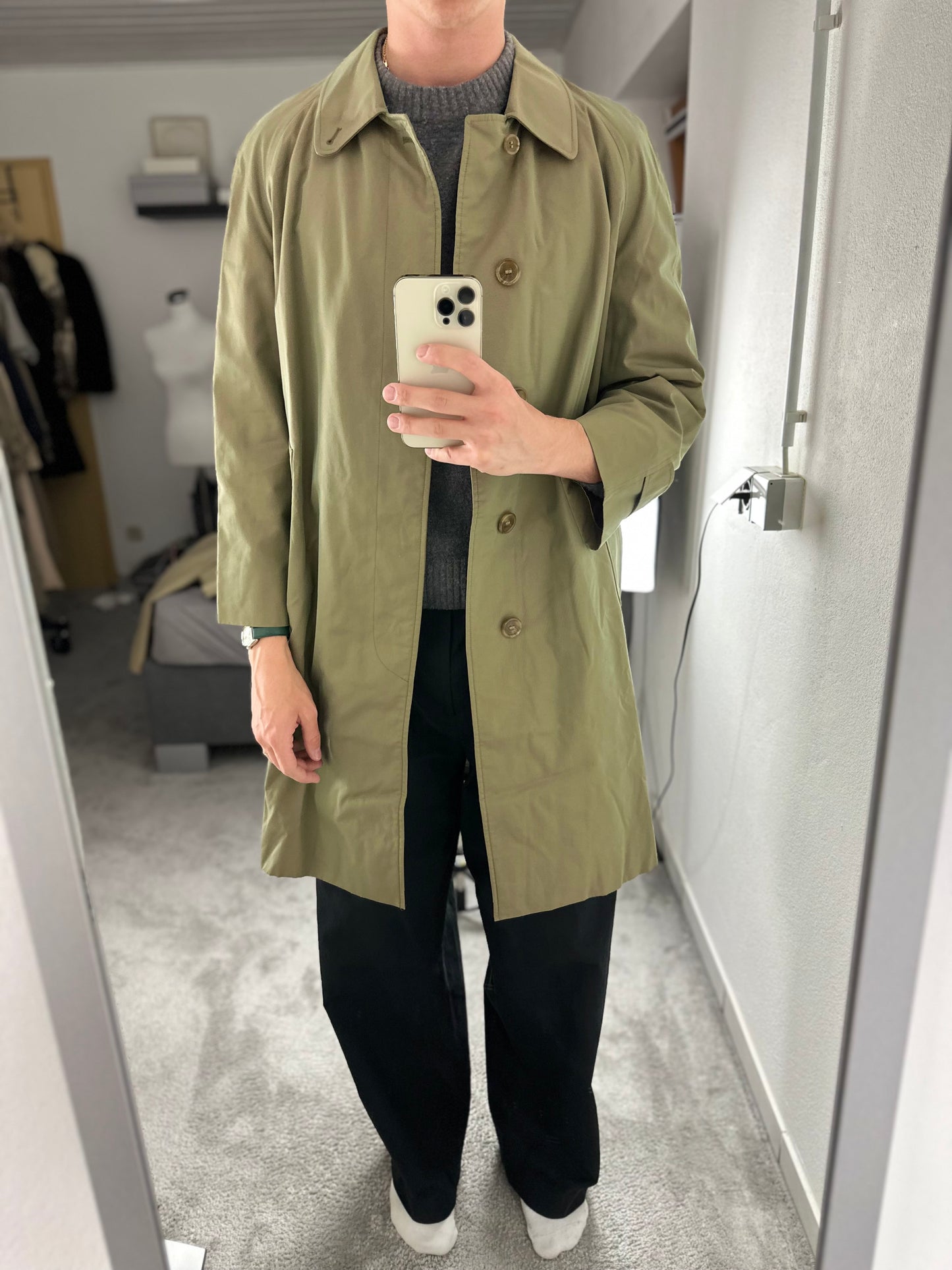 Vintage Burberry Car Coat Size 48 M