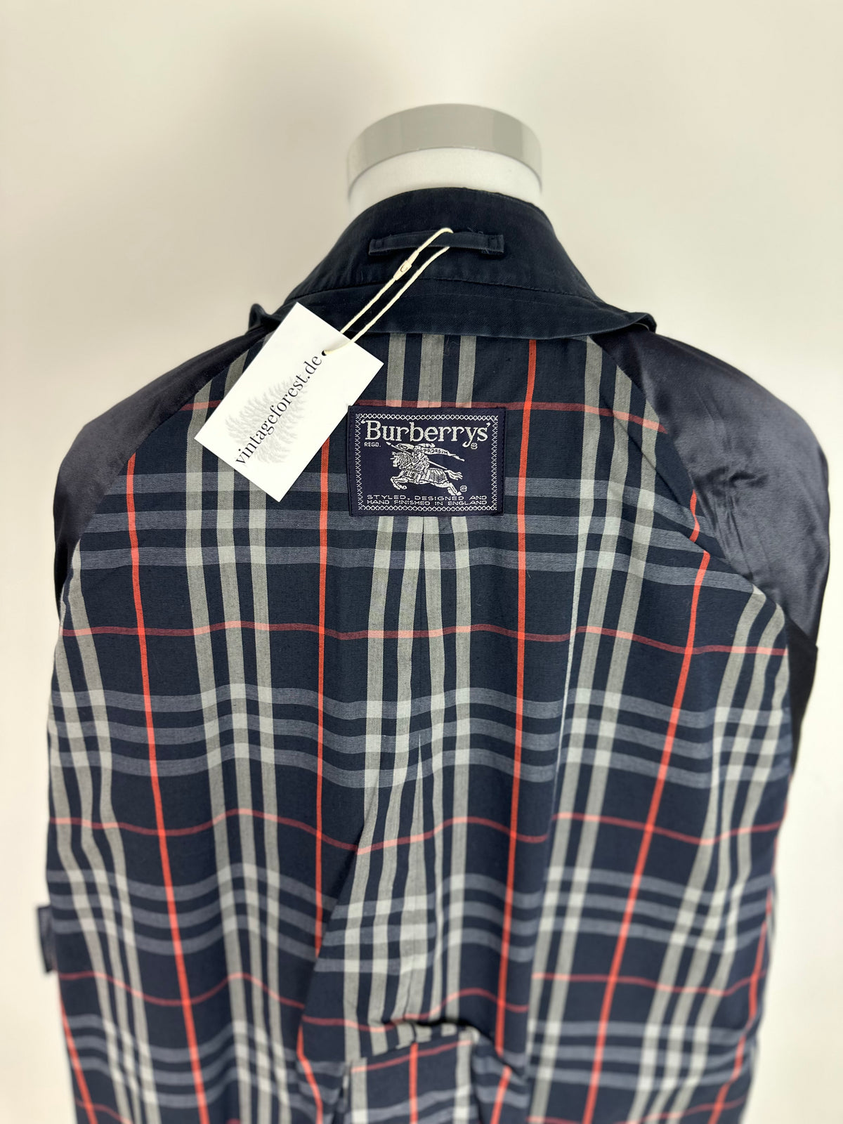 Vintage Burberry Trench Coat Navy Size 60 XXXL