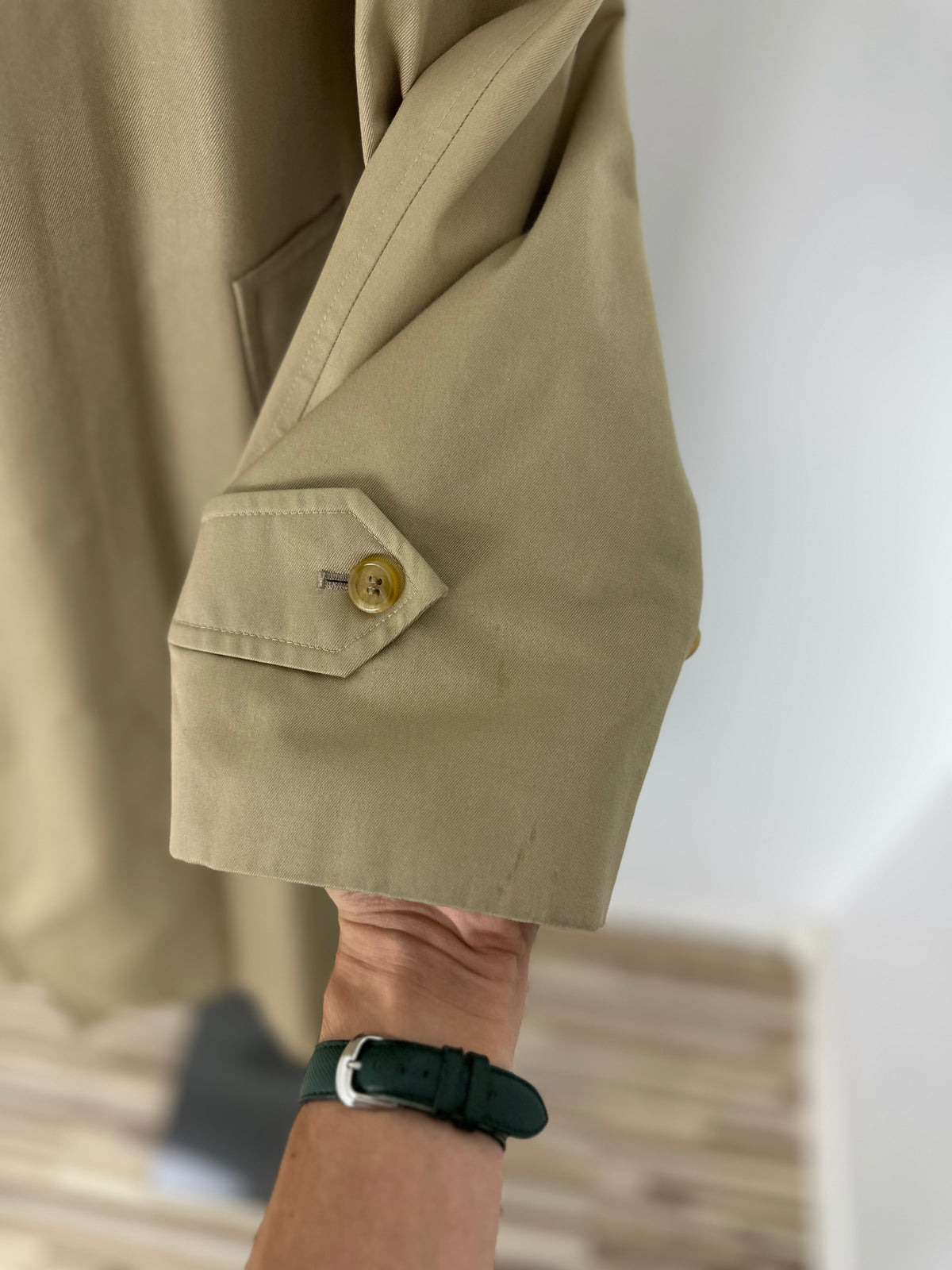 Vintage Burberry Car Coat Beige Size 48 M With Lining