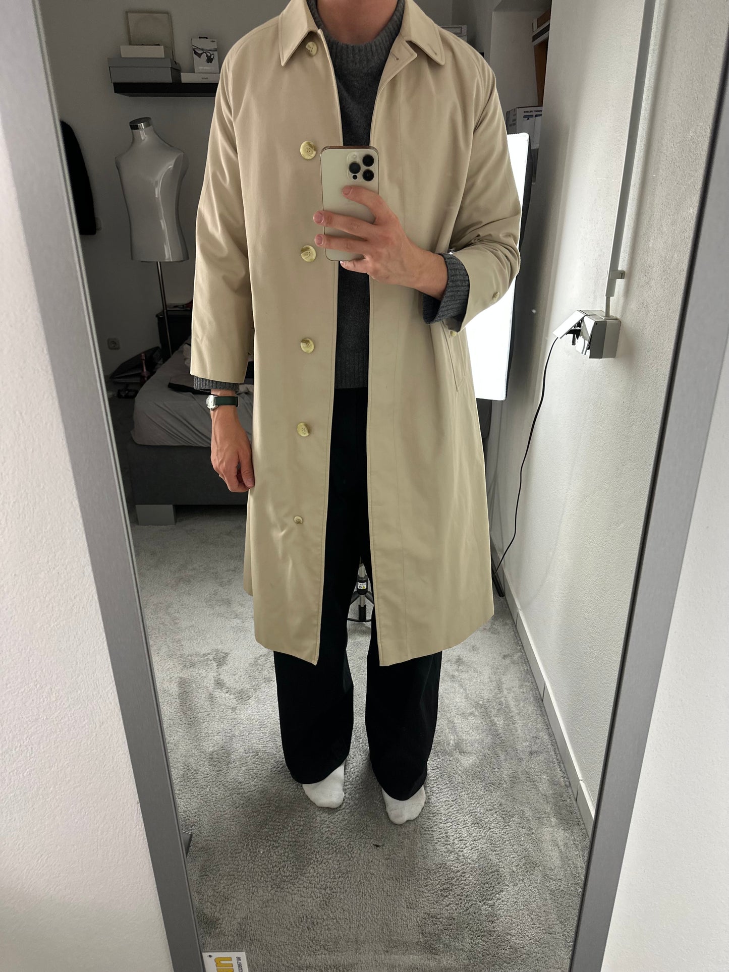 Vintage Burberry Car Coat Size 12 M