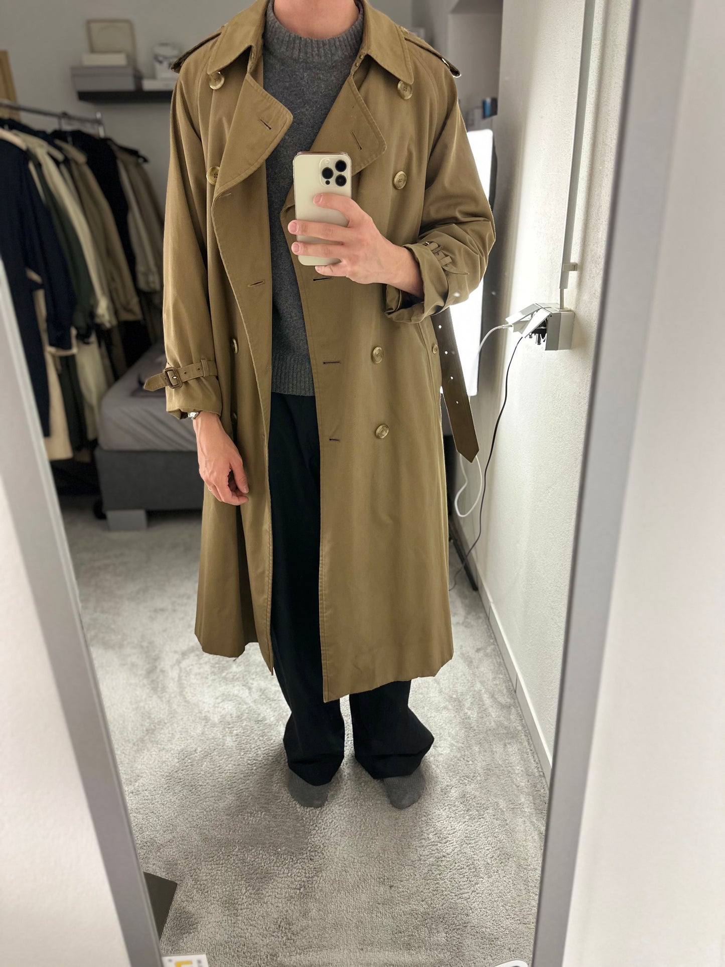 Vintage Burberry Trench Coat Size 48 M With Lining