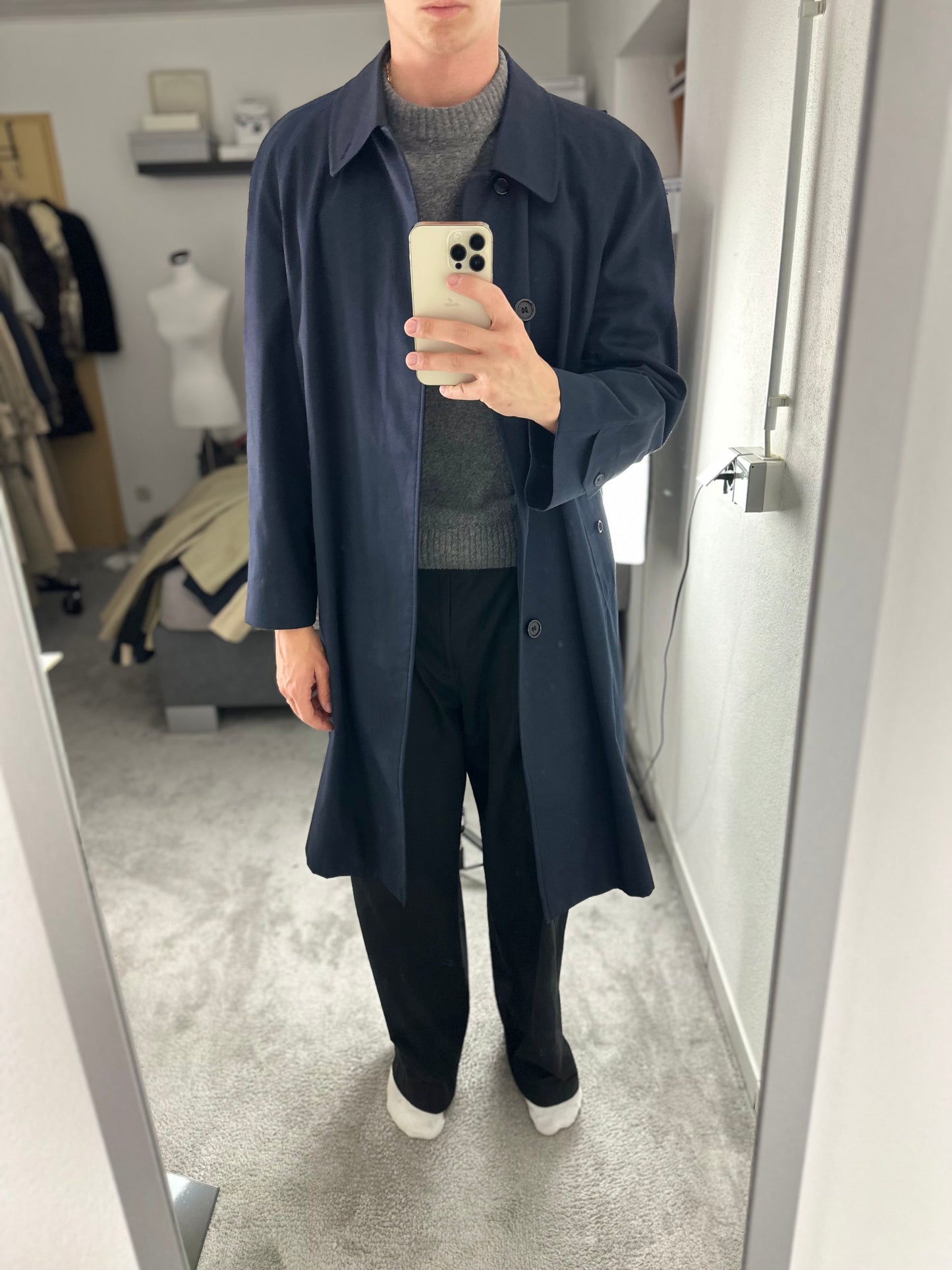Vintage Burberry Car Coat Size 52 L