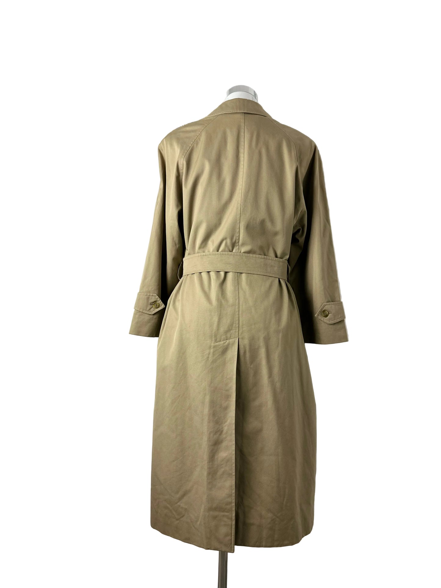 Vintage Burberry Trench Coat Beige Size 8 XS With Lining