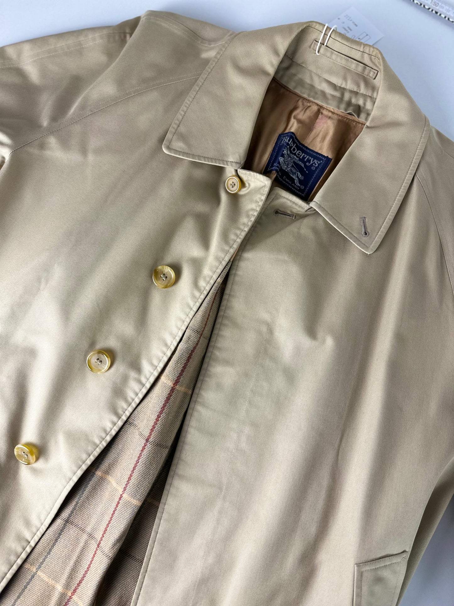 Vintage Burberry Car Coat Size 48 M With Lining