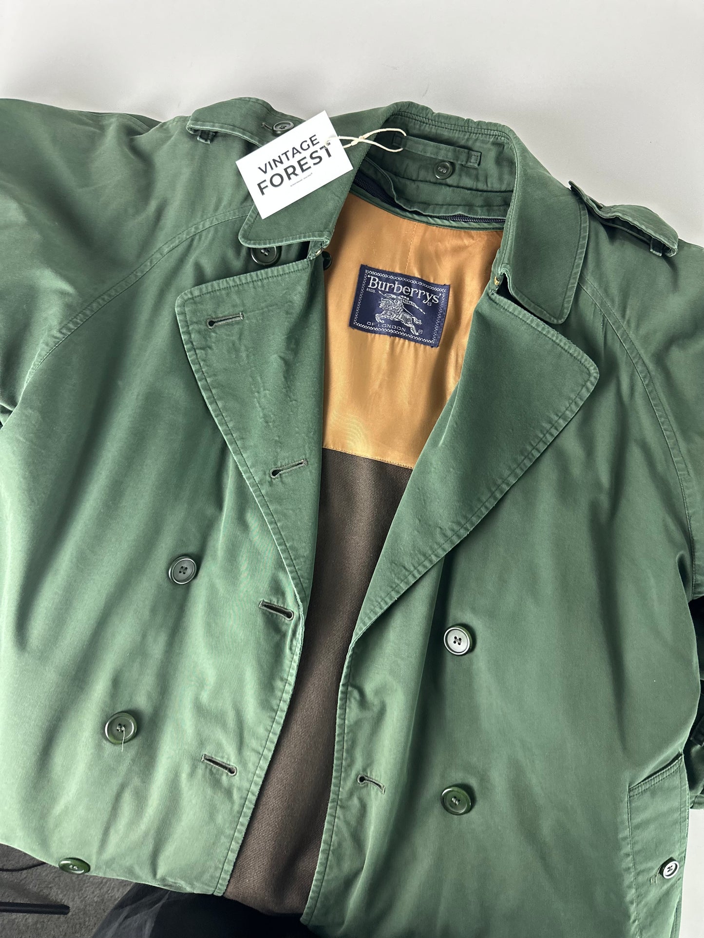 Vintage Burberry Trench Coat Size 12 M With Lining