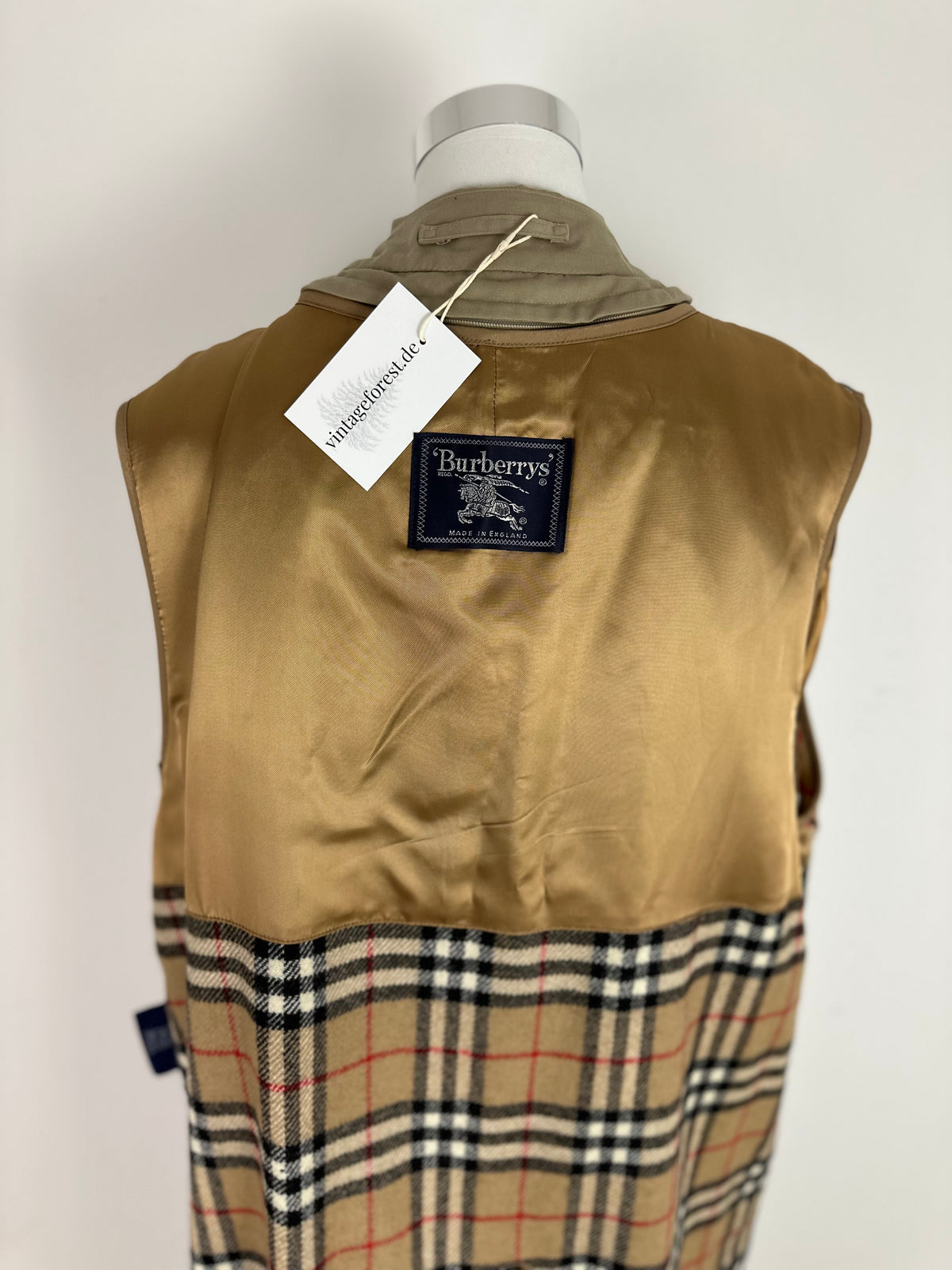 Vintage Burberry Car Coat Beige Size 16 XL With Lining