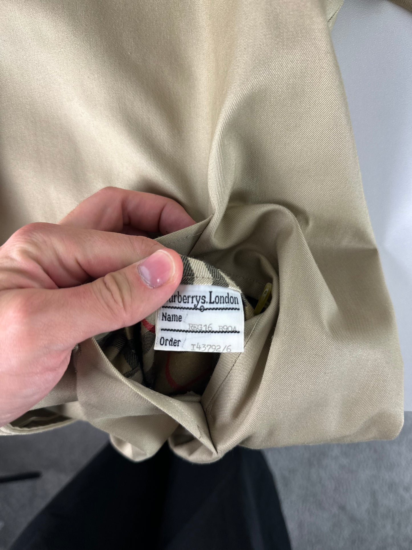 Vintage Burberry Car Coat Size 16 XL